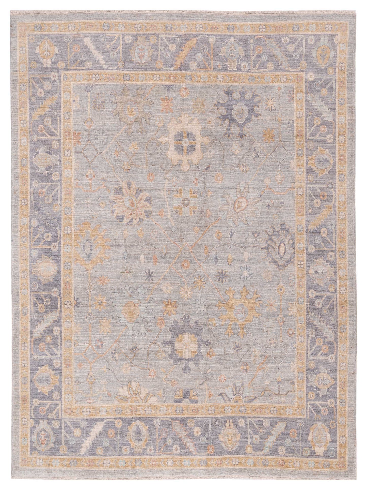 Pasha Anadol Oushak Light Gray Gray Traditional