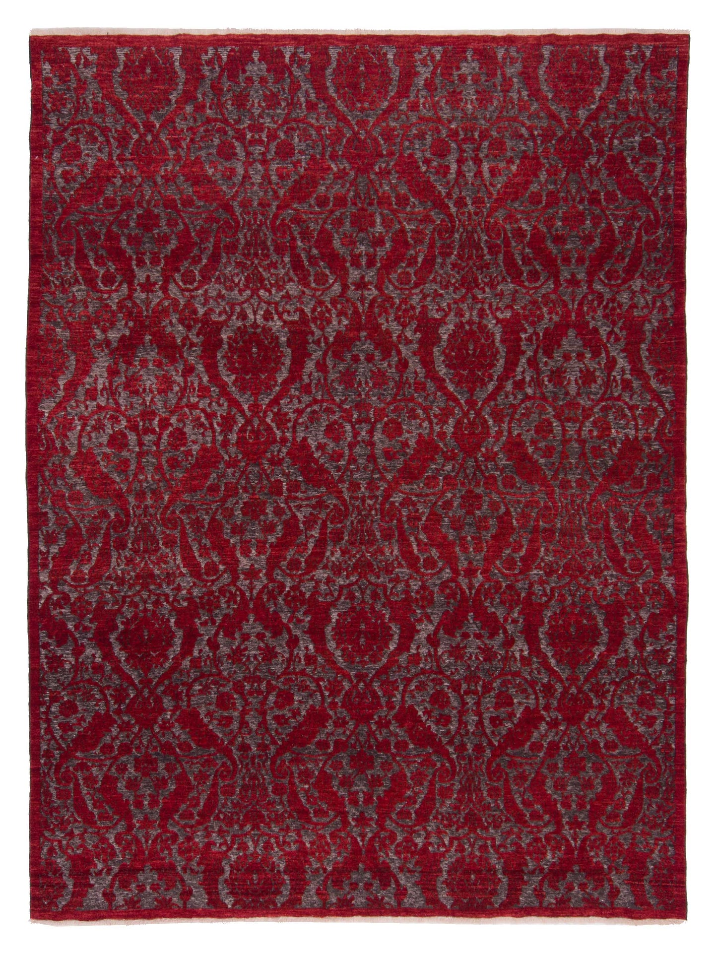 Pasha Defne Charcoal Red Transitional