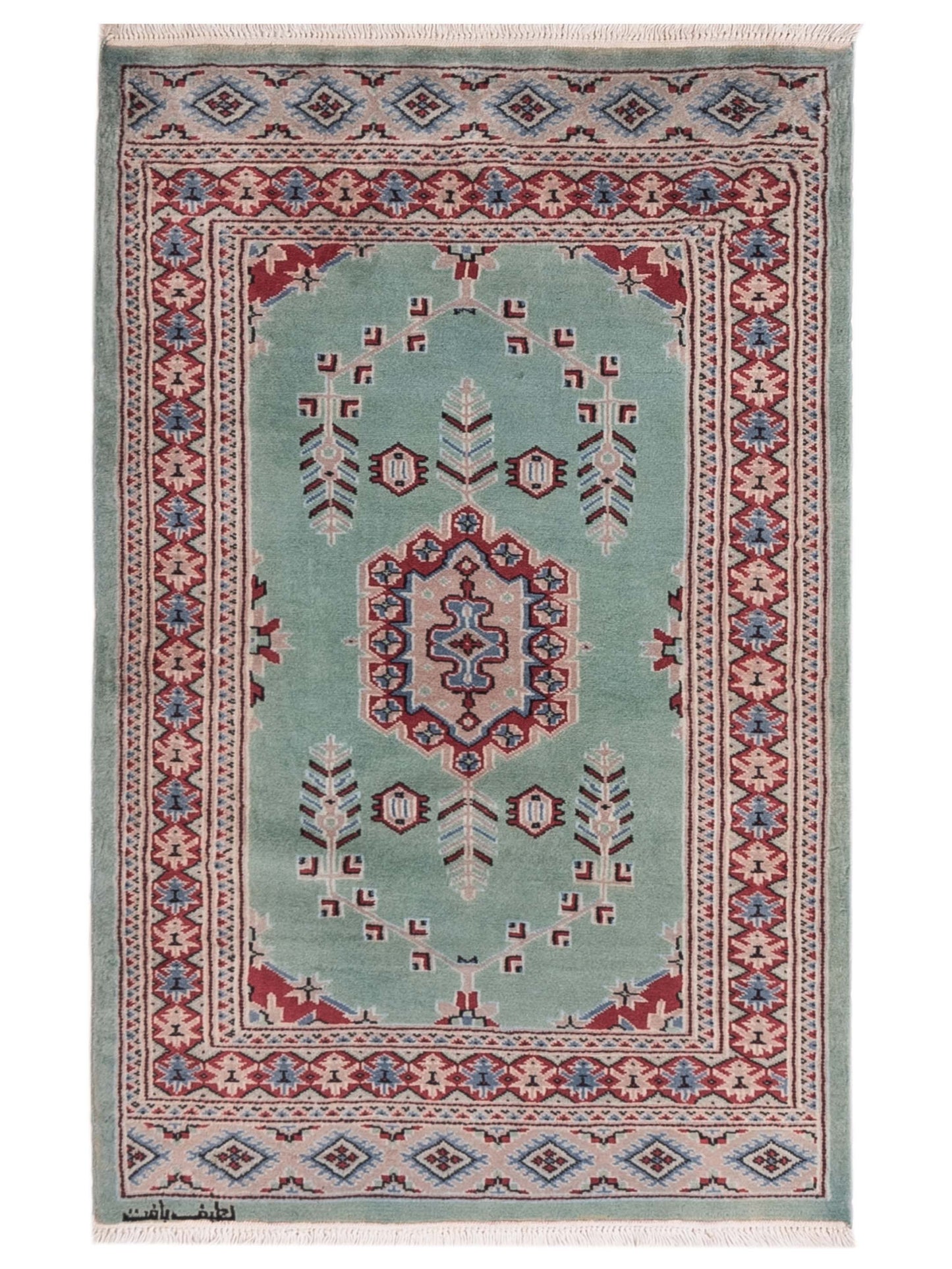 Nomad Bokhara Green Beige Traditional