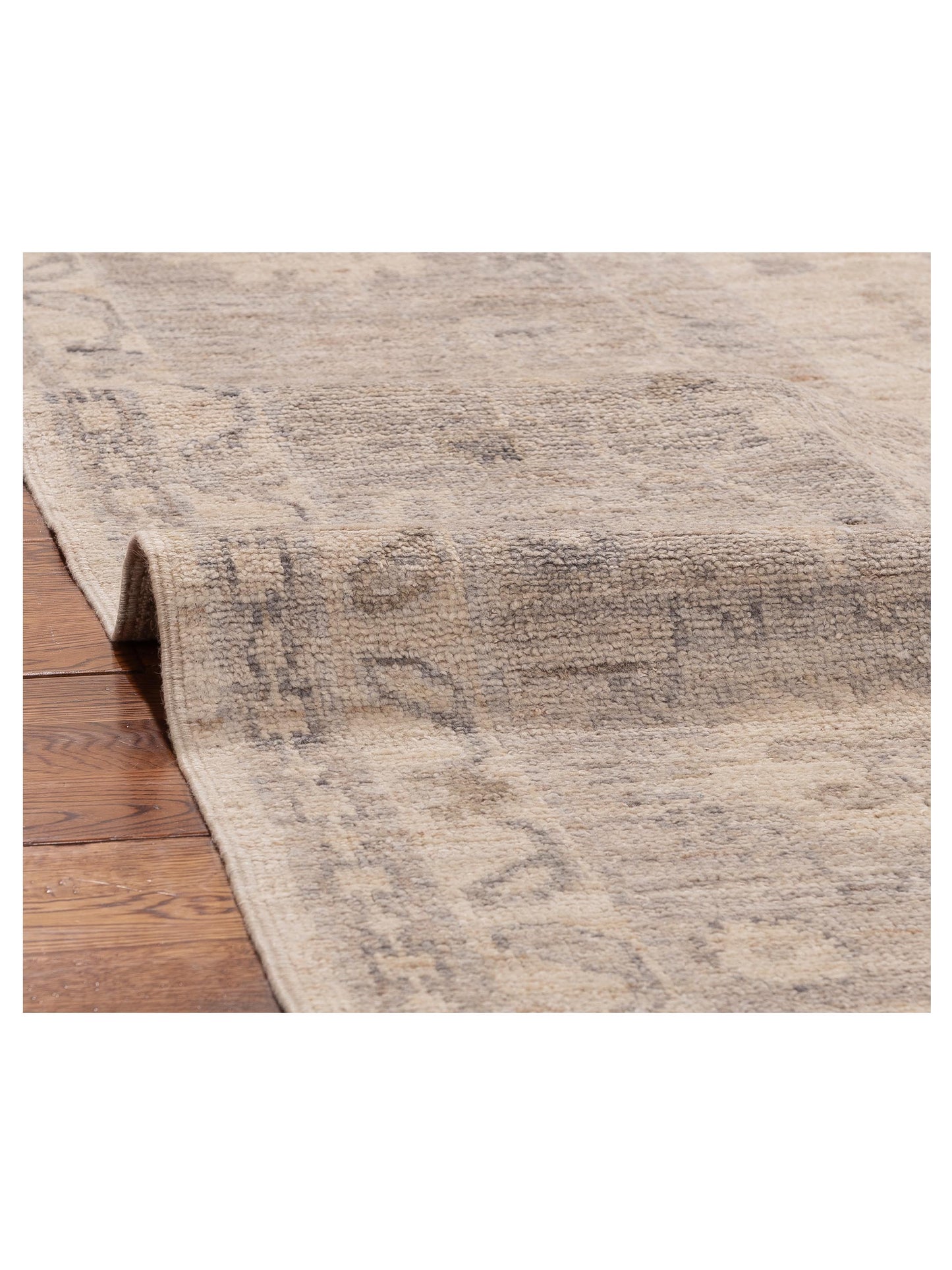 Angora Oushak 156195 Ivory Gray 10x13.9 Hand Knotted Rug