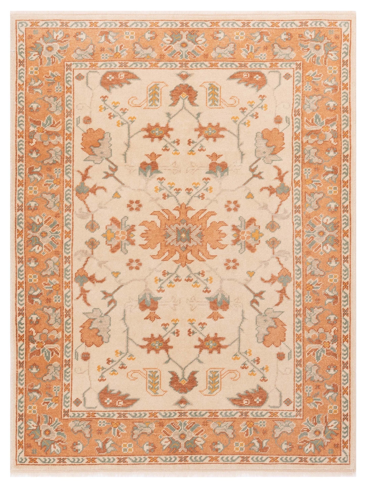 Pasha Anadol Oushak Ivory Pink Traditional