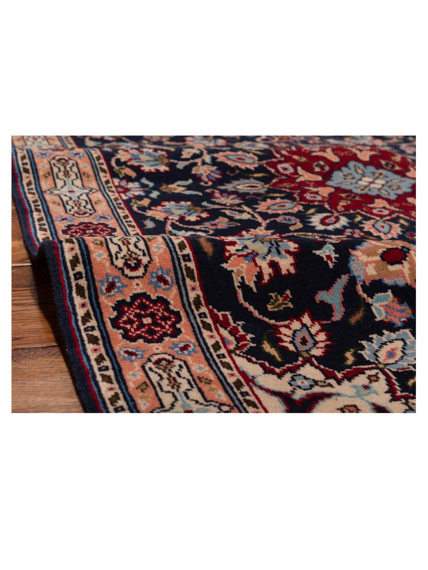 Crown 147779 Navy Pink 4x6 Hand Knotted Rug