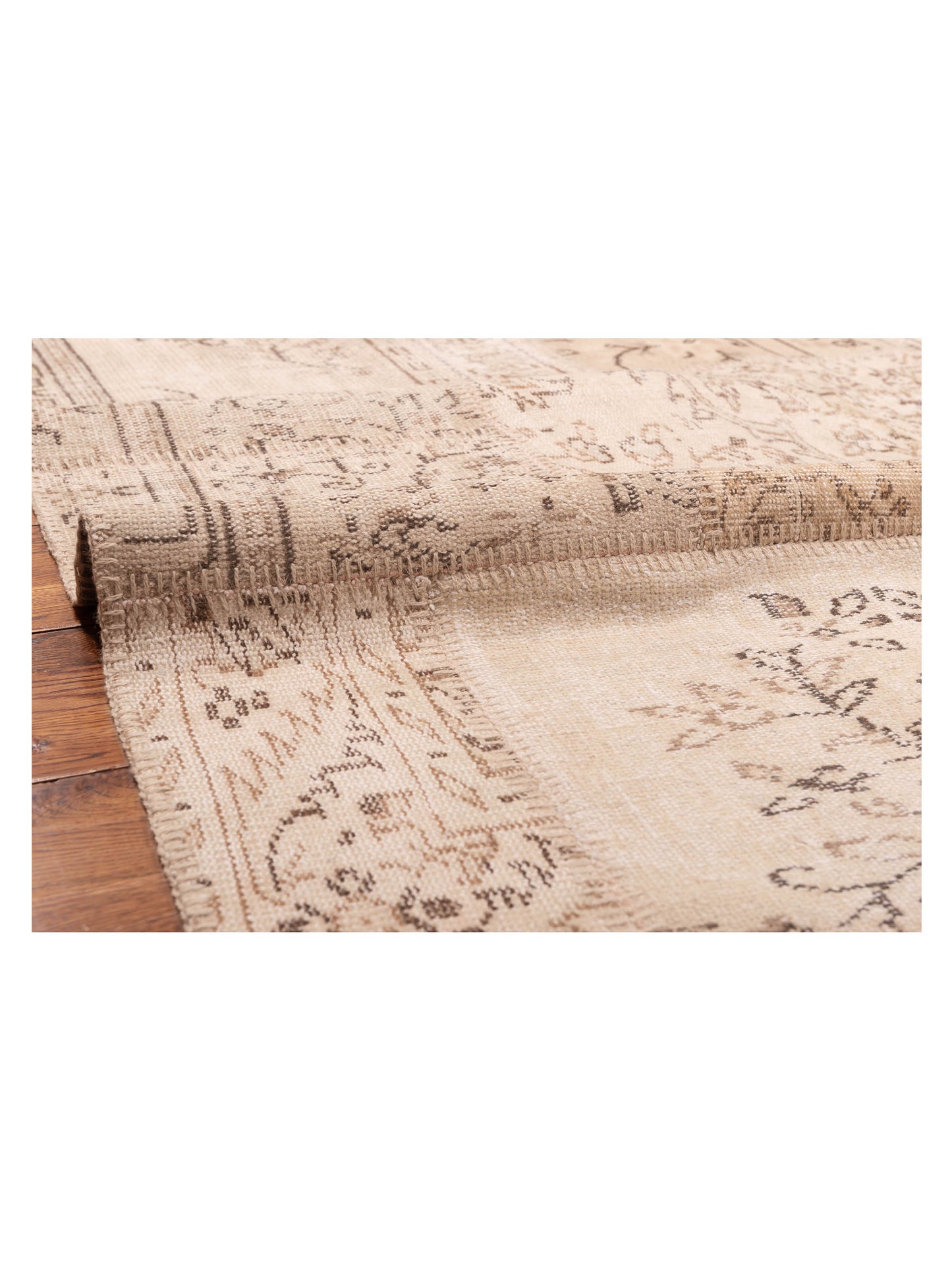 Turkish Vestige Patchwork 128995 Natural 6x9 Hand Knotted Rug