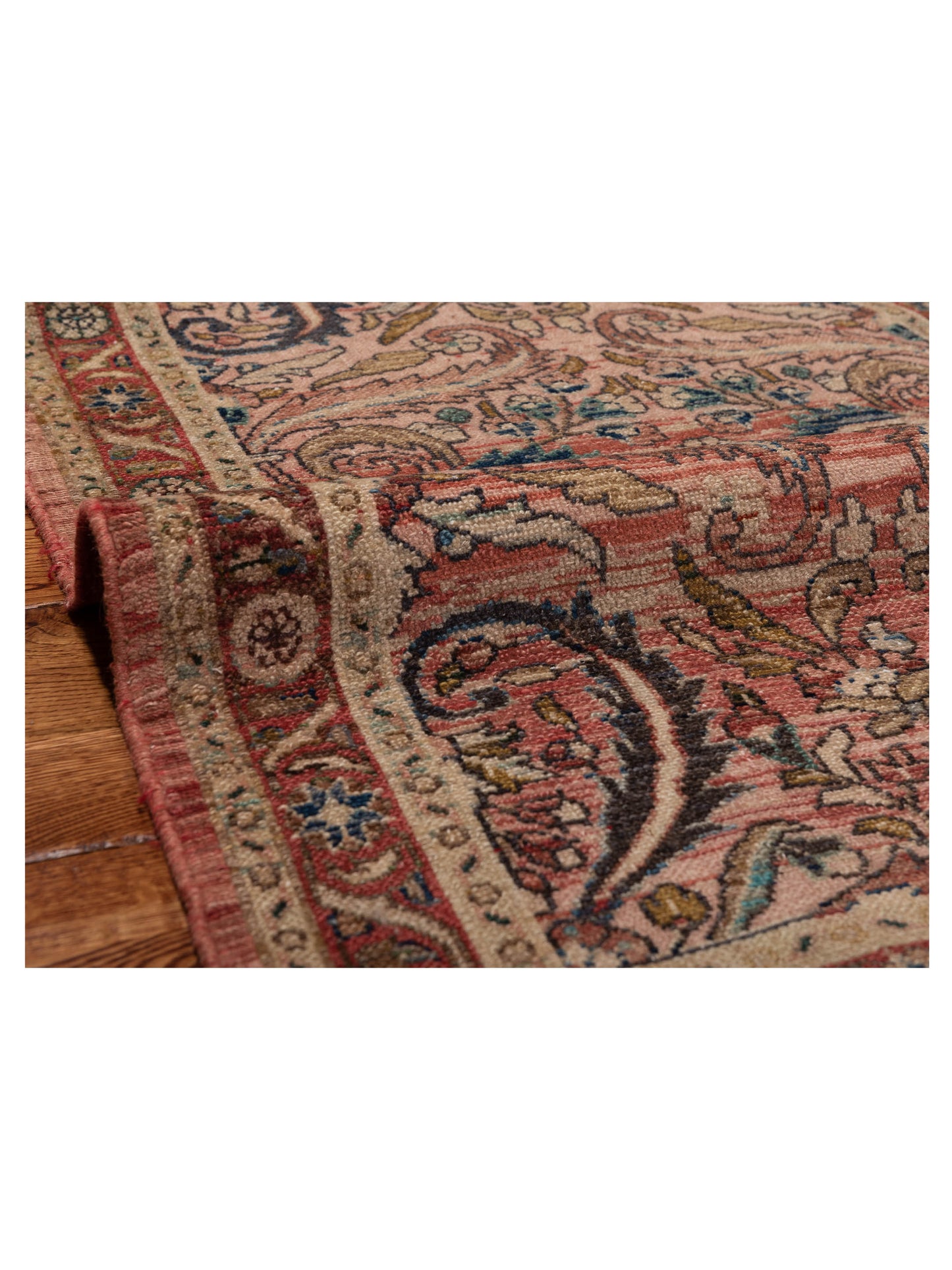 Persian 147711 Pink Rust 2.8x9.5 Hand Knotted Rug