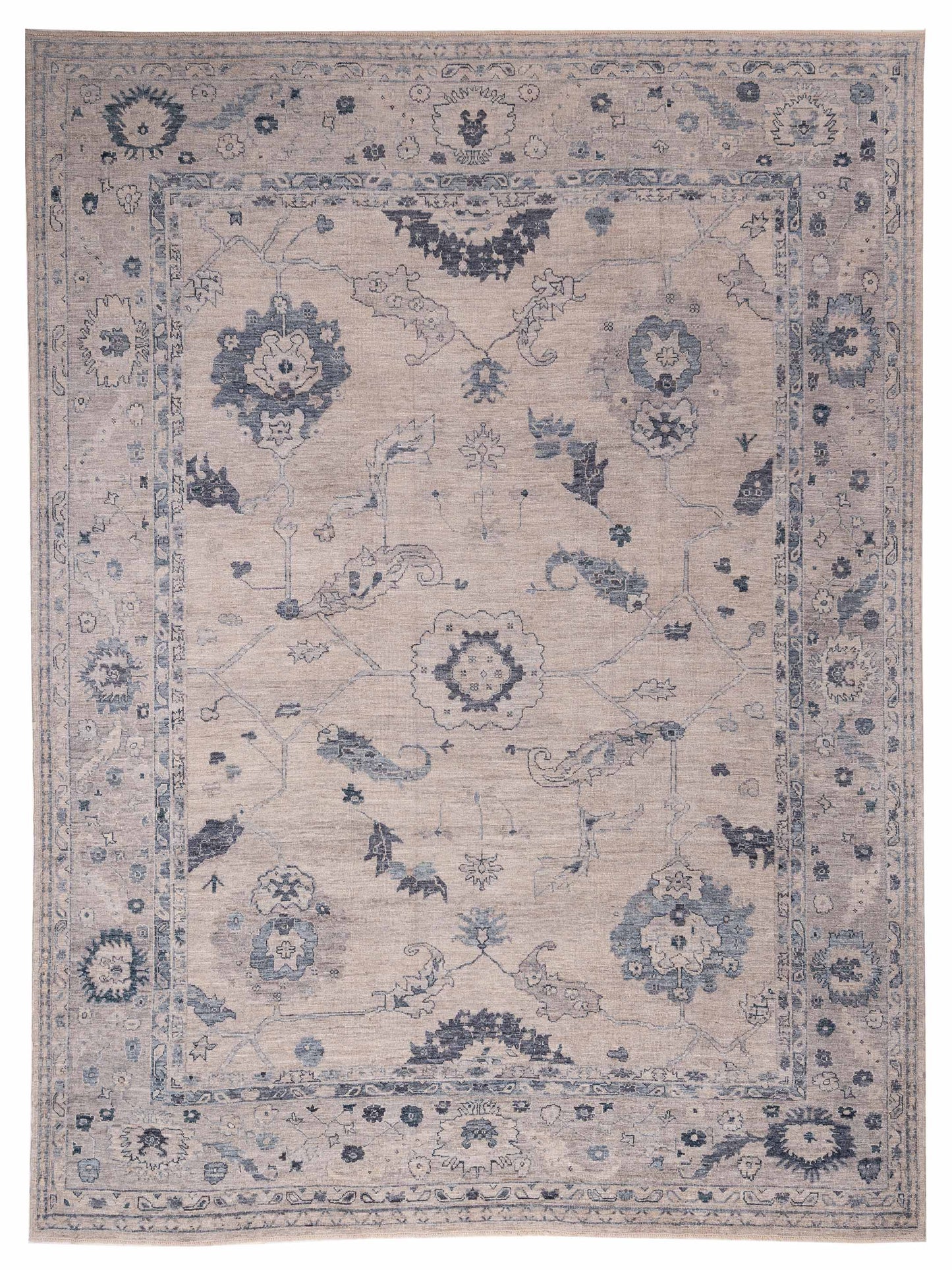 Anadol Angora Oushak Silver Gray Traditional