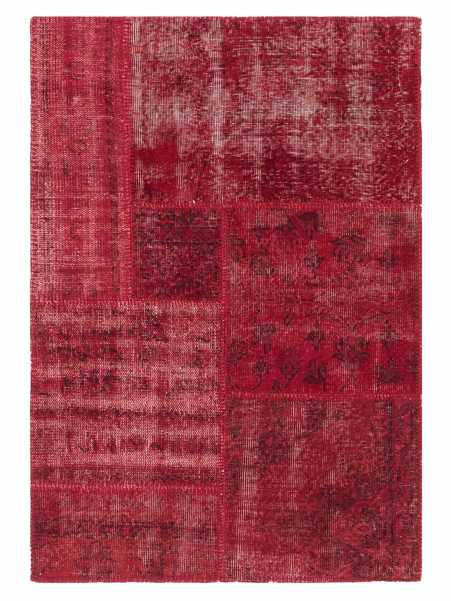 Pasha Turkish Vestige Patchwork Red Contemporary