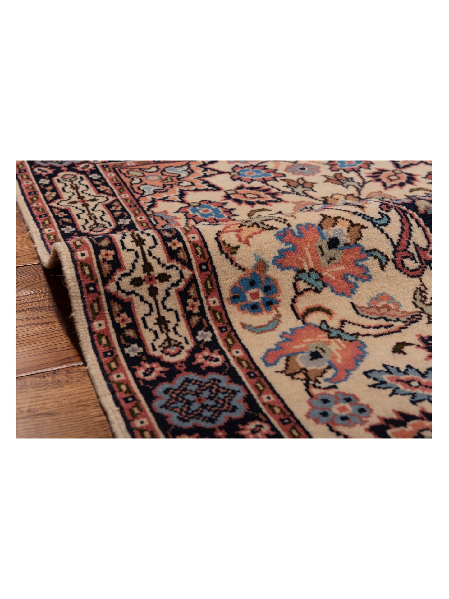 Crown 147784 Ivory Black 2.8x9.9 Hand Knotted Rug