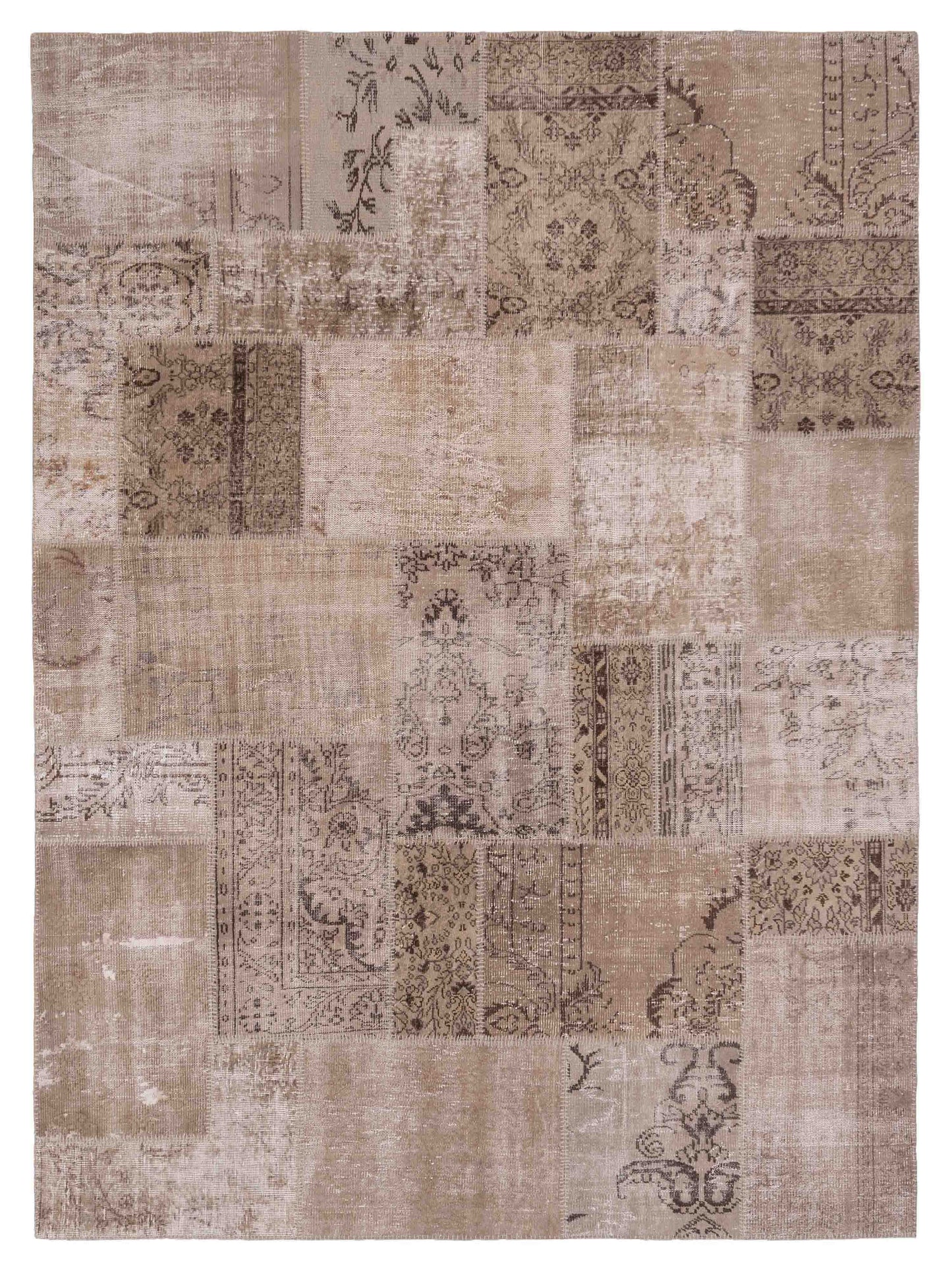 Pasha Turkish Vestige Patchwork Silver Contemporary