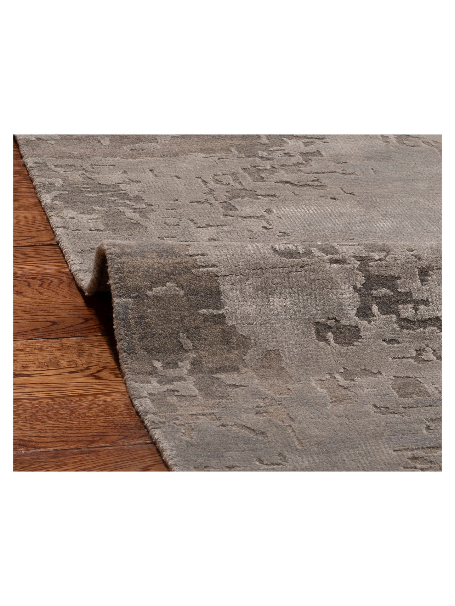Tibetino 154829 Gray Gray 9.11x13.11 Hand Knotted Rug