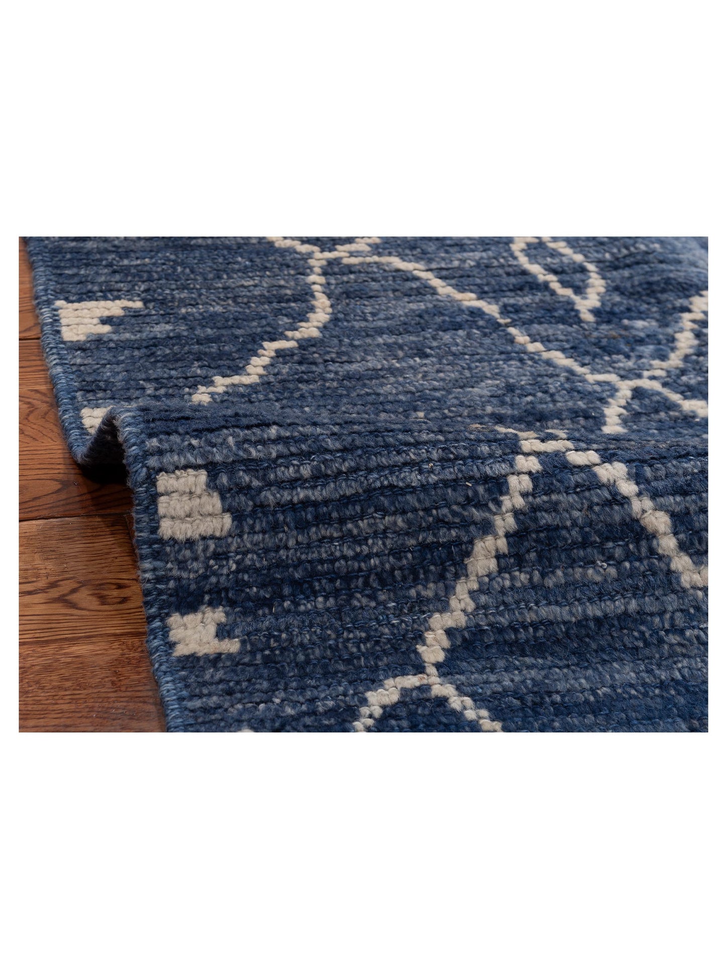 Berber Aspendos Blue Blue 5.8x7.7 Hand Knotted Rug