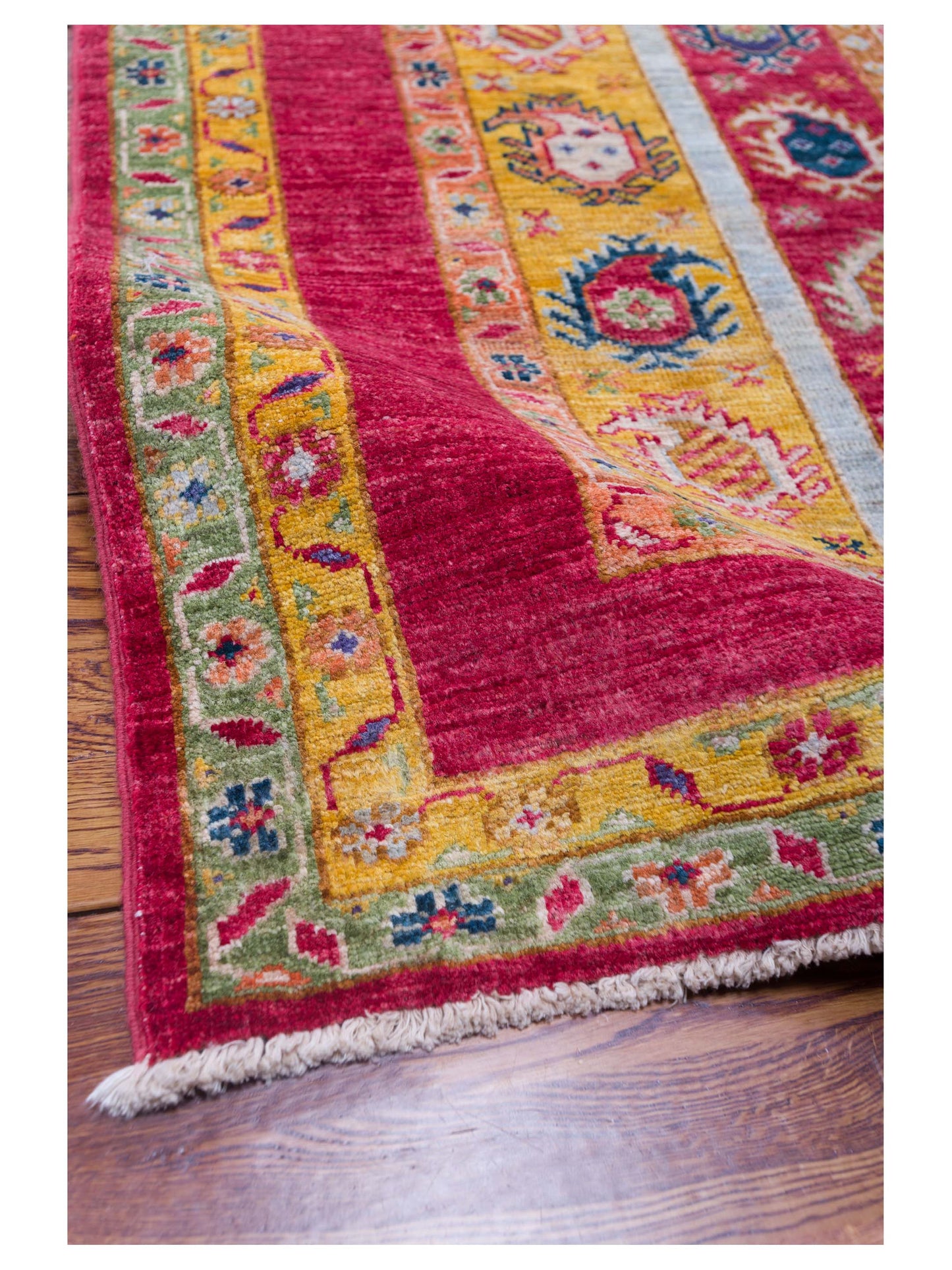 Shawl 119973 Multi 4.2x5.8 Hand Knotted Rug