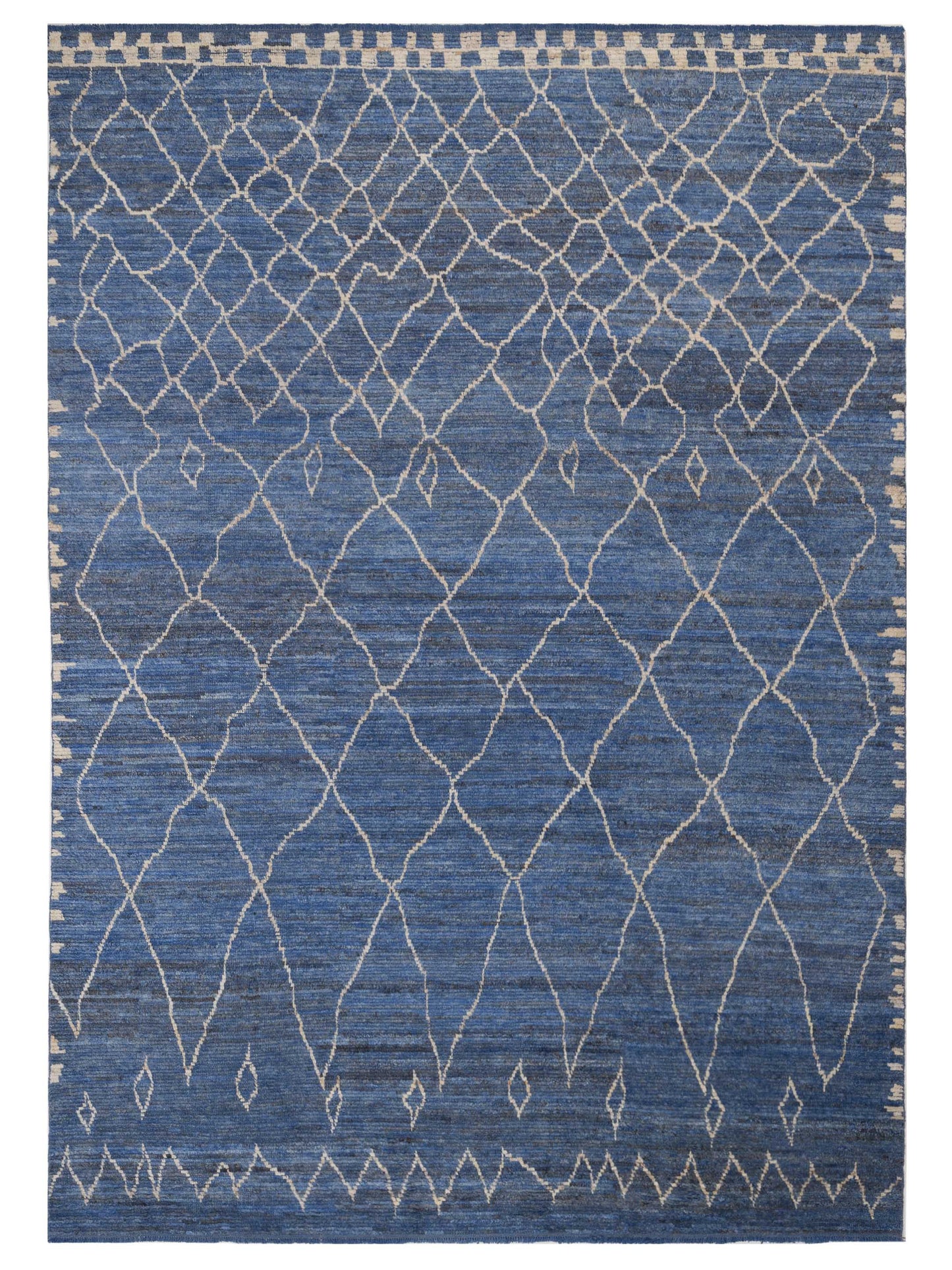 Pasha Berber Blue Ivory Contemporary