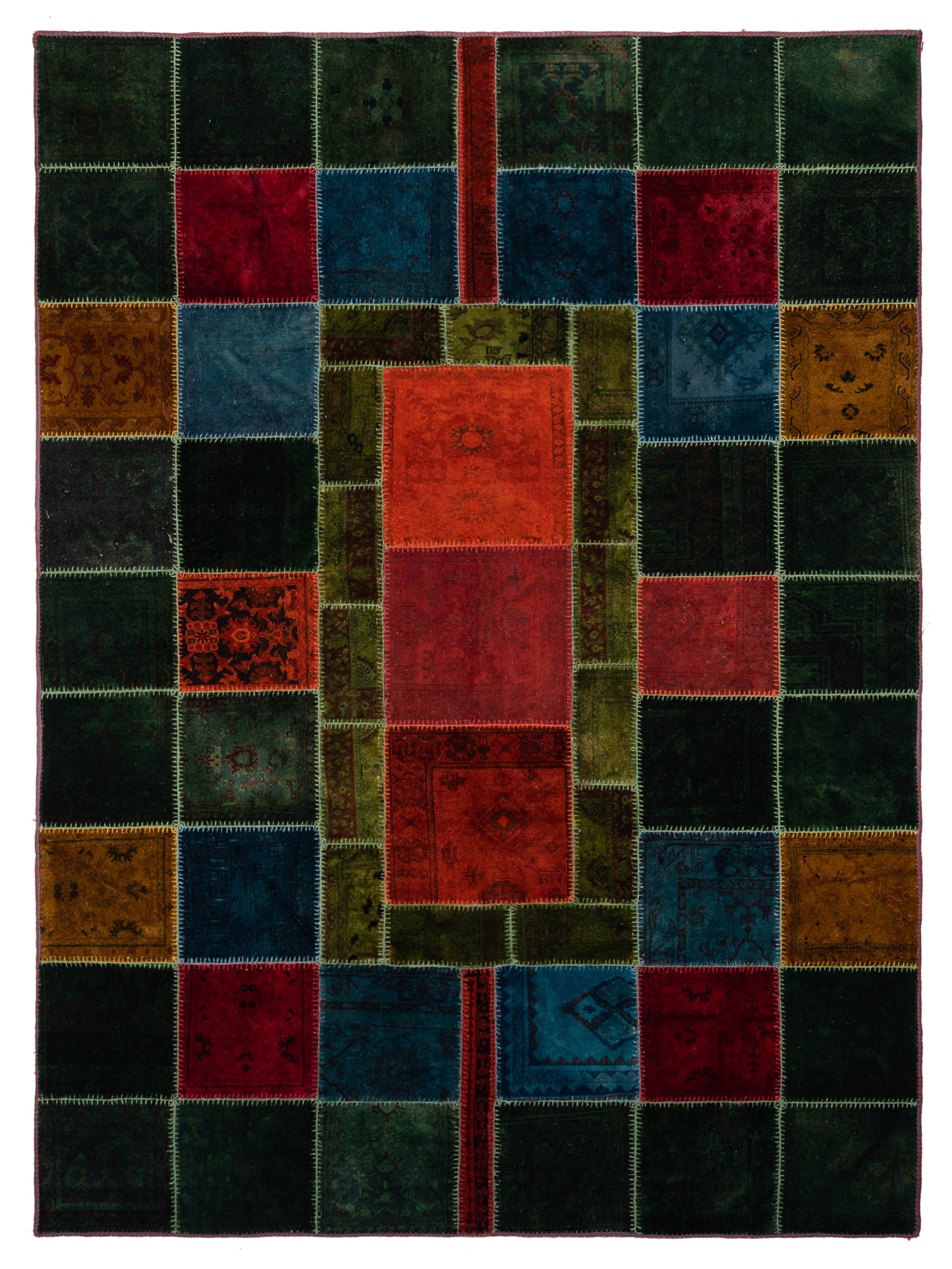Pasha Turkish Vestige Patchwork Multi Contemporary