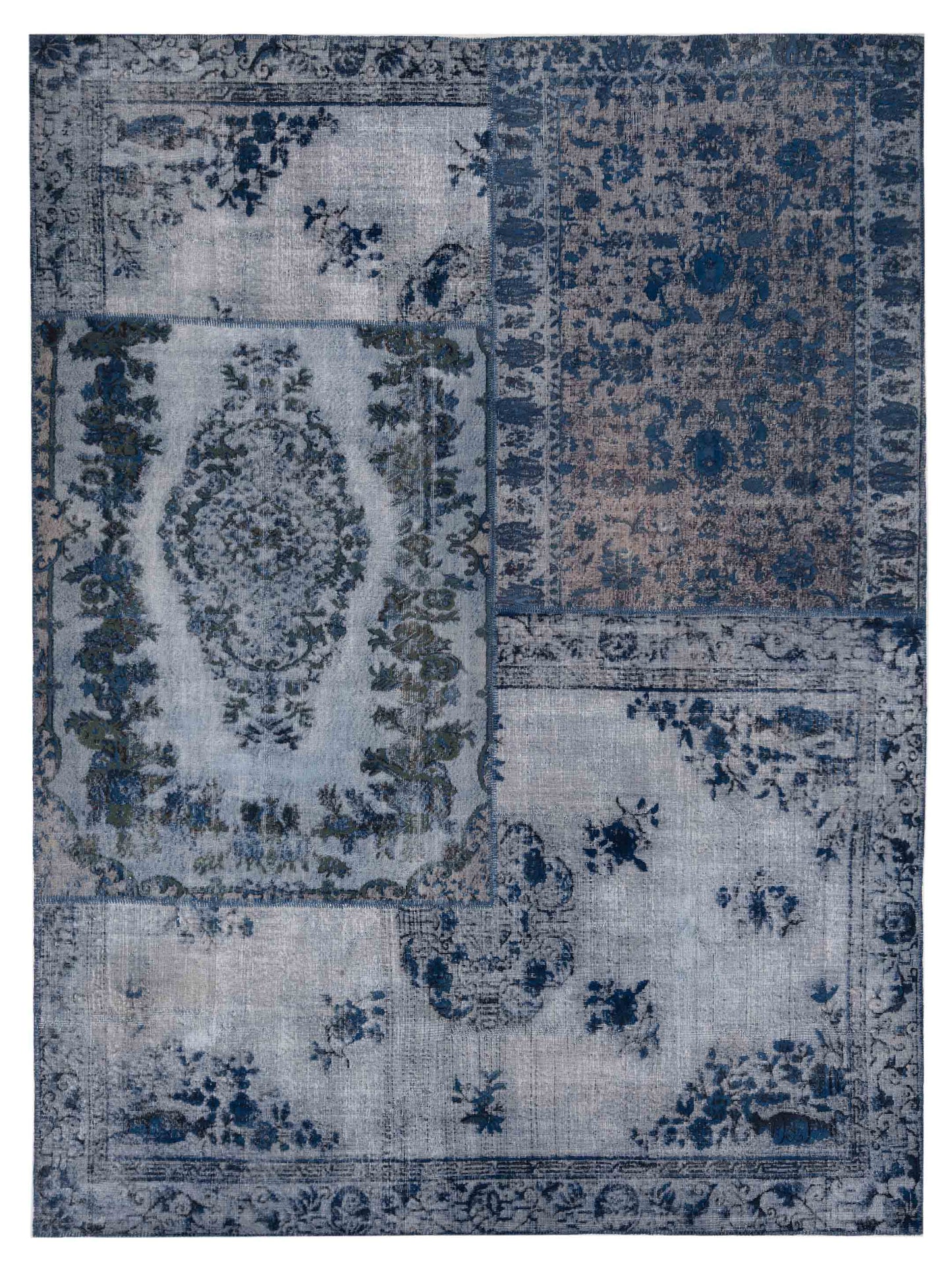 Pasha Turkish Vestige Patchwork Dark Blue Contemporary