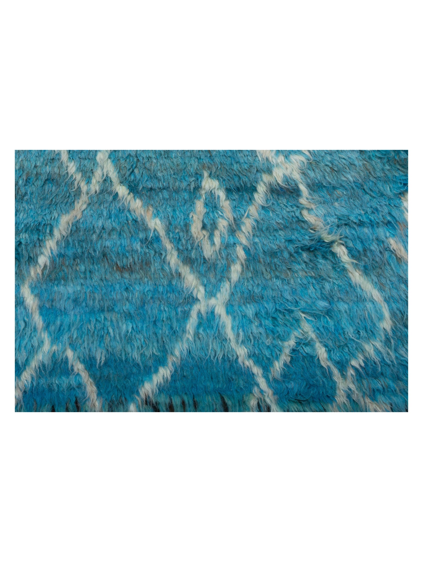 Berber Aspendos Sky Blue Ivory 9.2x13.1 Hand Knotted Rug