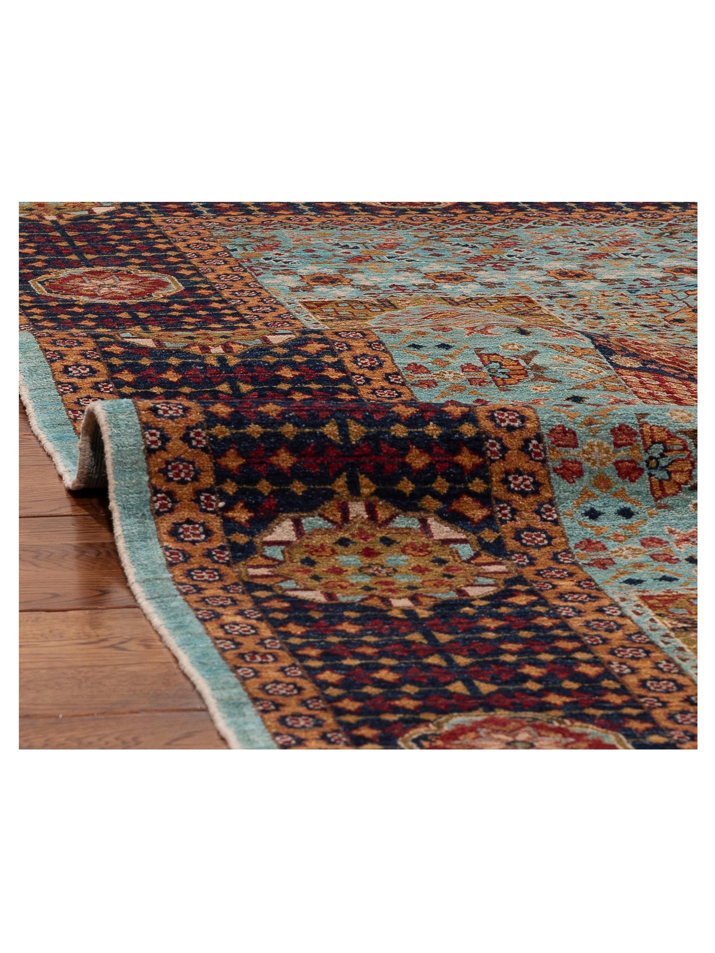 Artisan Mamluk 154730 Blue Blue 5.9x7.10 Hand Knotted Rug
