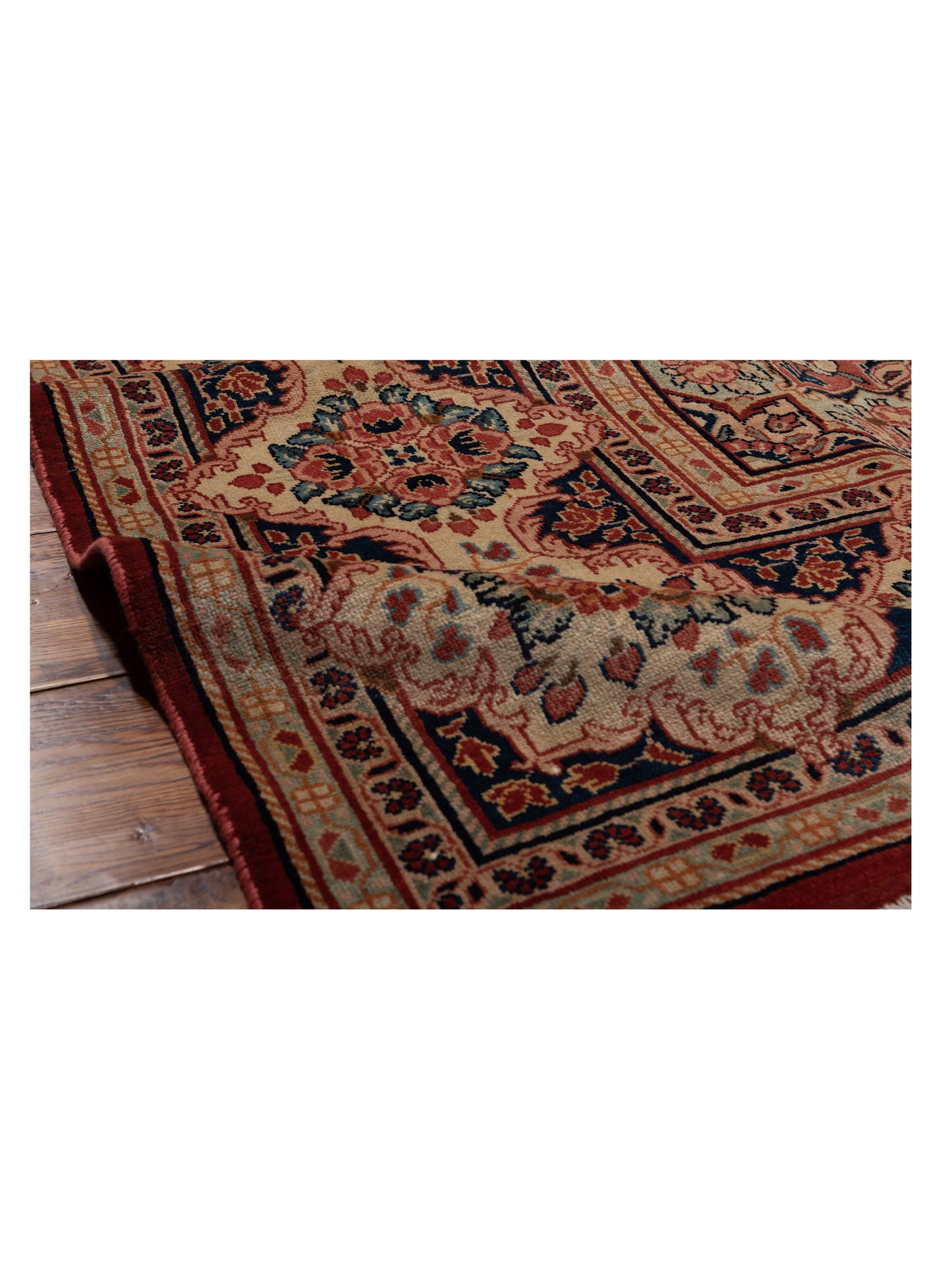 Persian 95670 Rust Ivory 11.5x18.8 Hand Knotted Rug