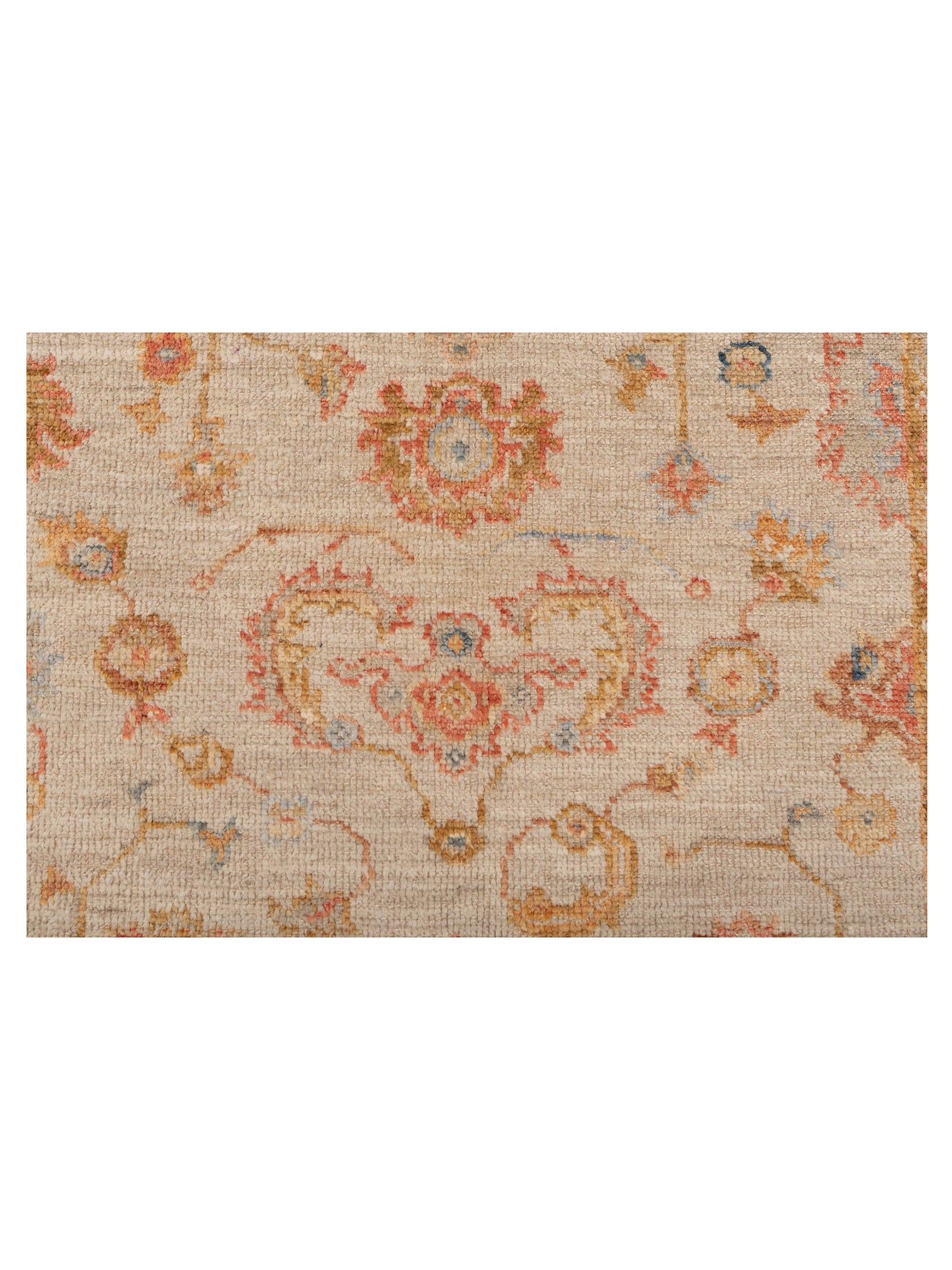 Angora Oushak 148092 Ivory Ivory 4x5.8 Hand Knotted Rug