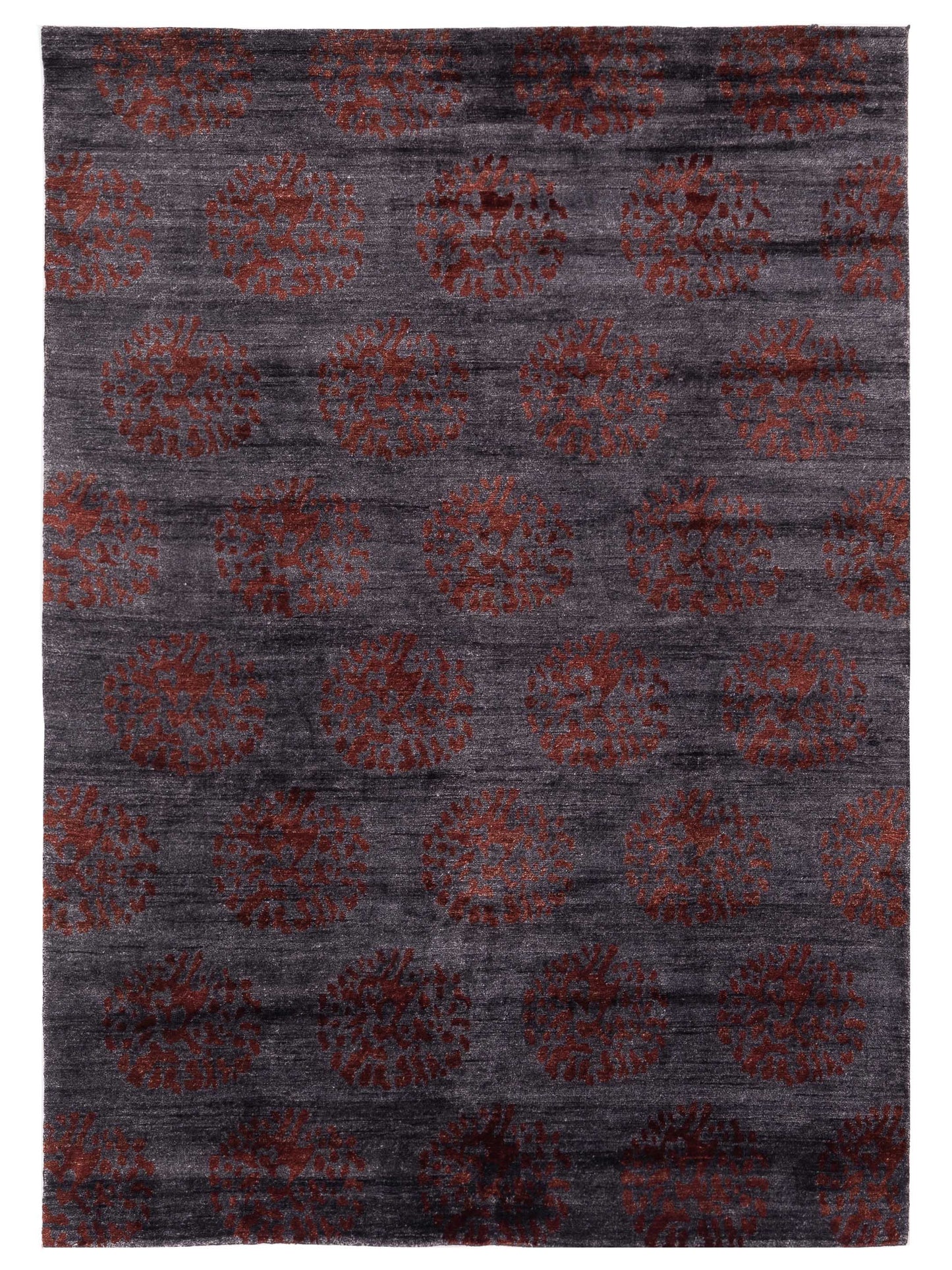 Siena Tibetino Charcoal Red Contemporary