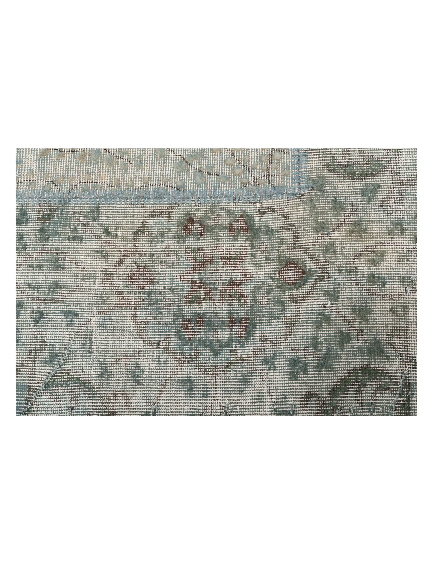 Turkish Vestige Patchwork 130972 Blue 10x13.10 Hand Knotted Rug