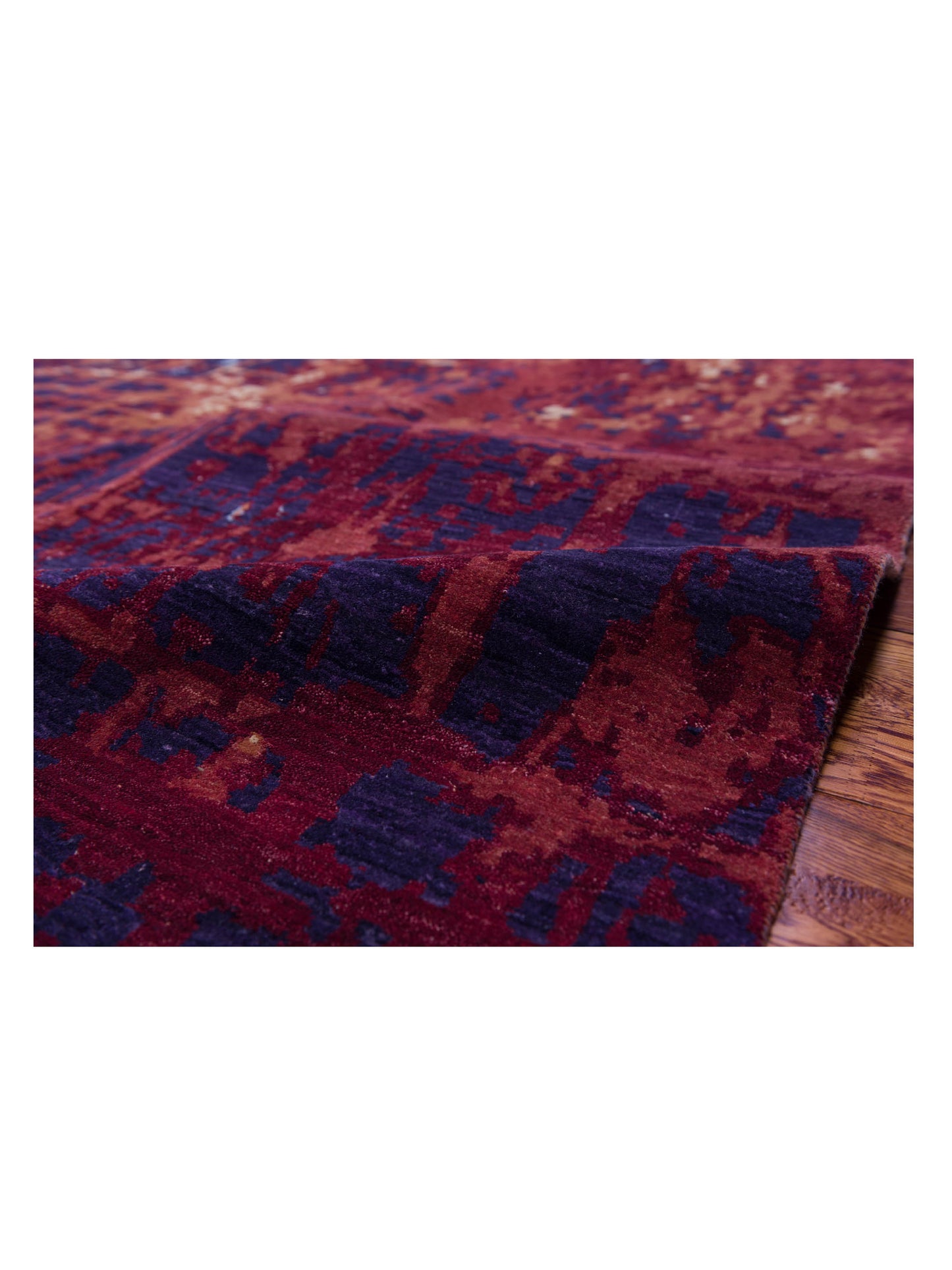 Tibetino 120214 Charcoal Red 9x11.5 Hand Knotted Rug