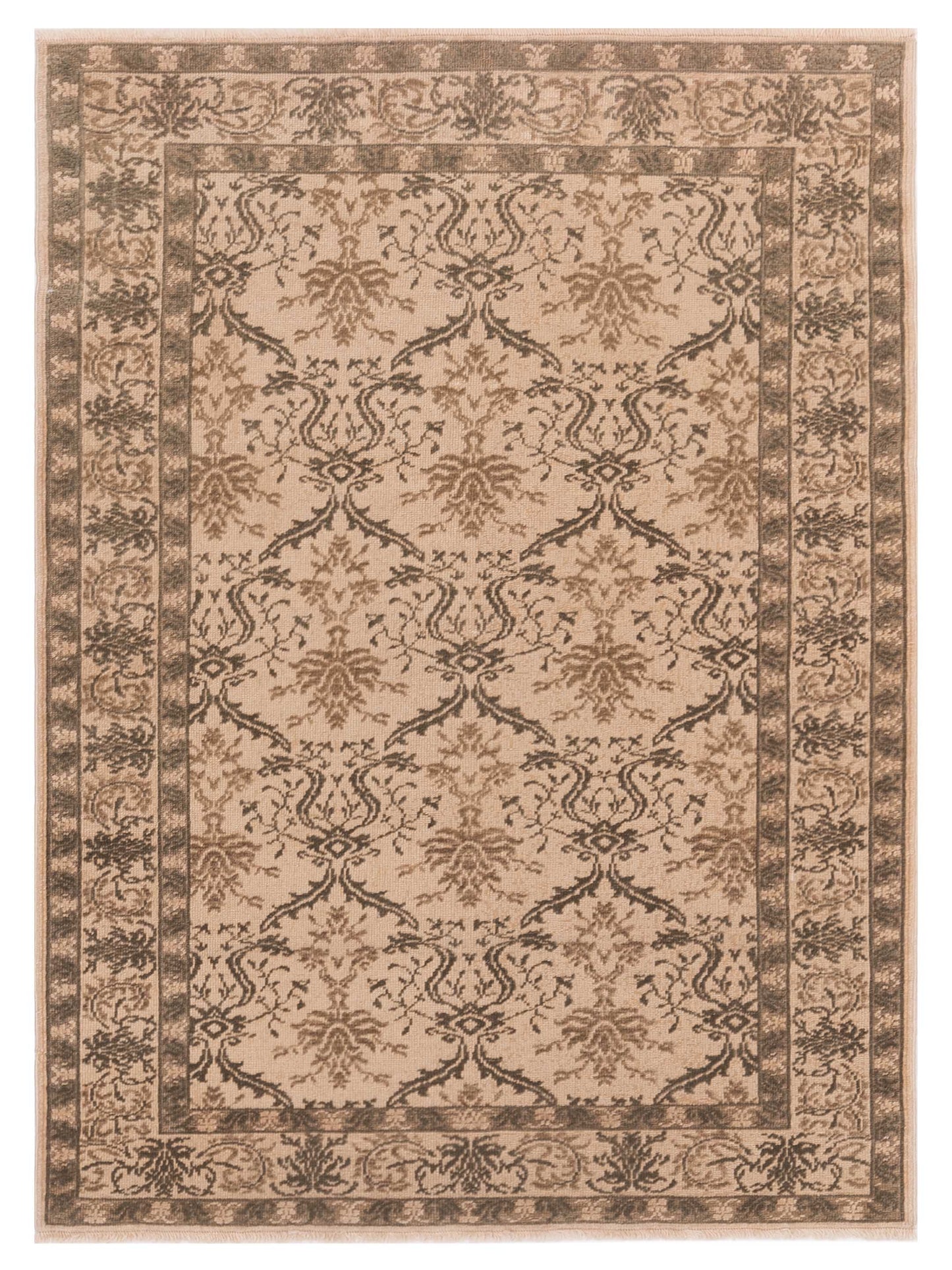 Pasha Antique Loom Beige Green Traditional