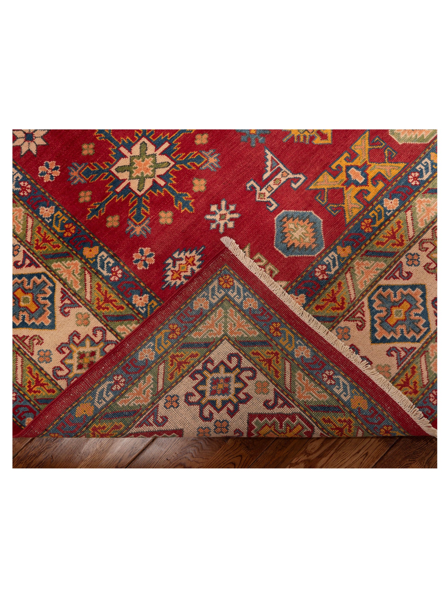 Kazak 151926 Red Ivory 8.2x9.10 Hand Knotted Rug