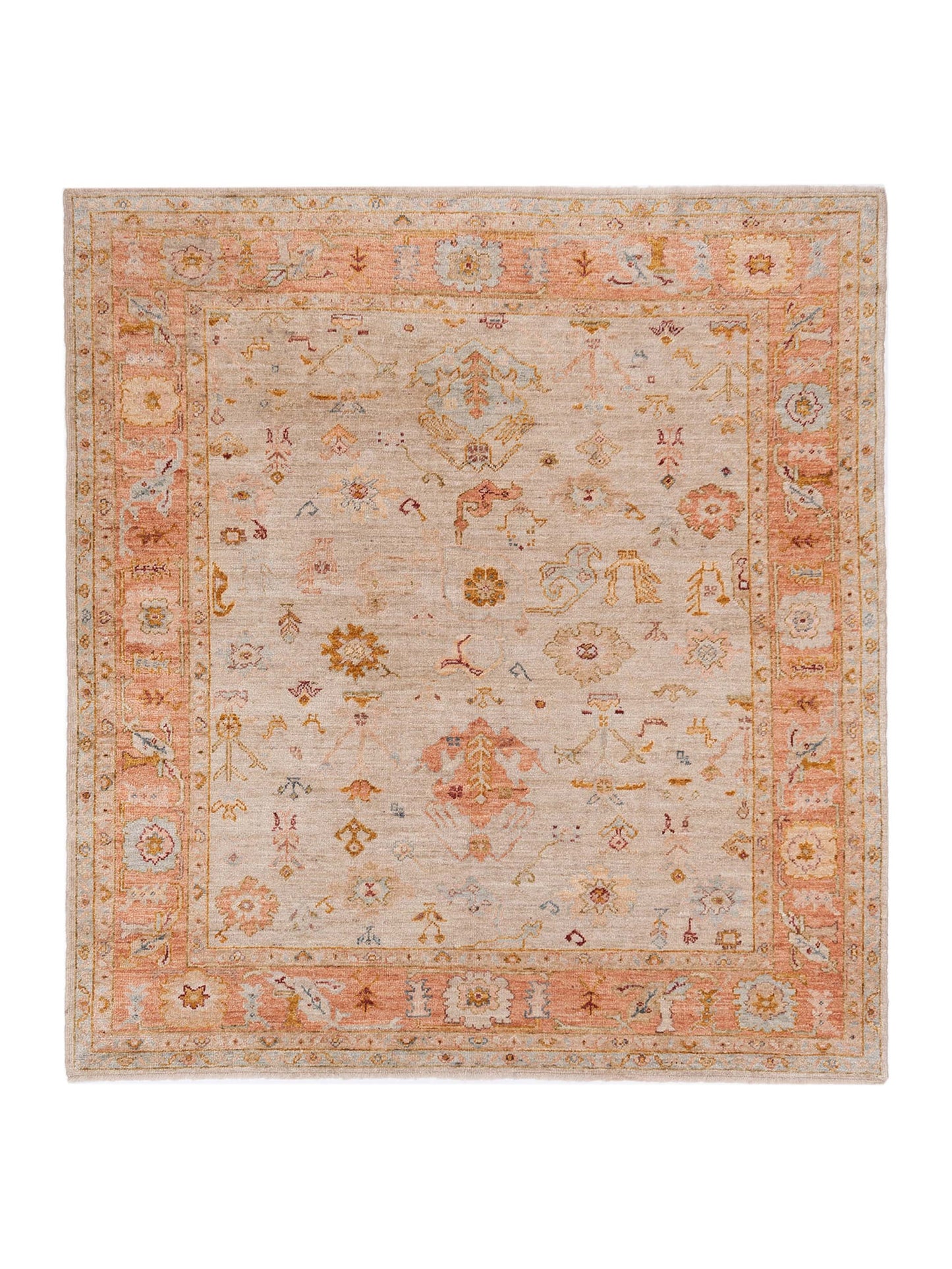 Anadol Angora Oushak Ivory Pink Traditional