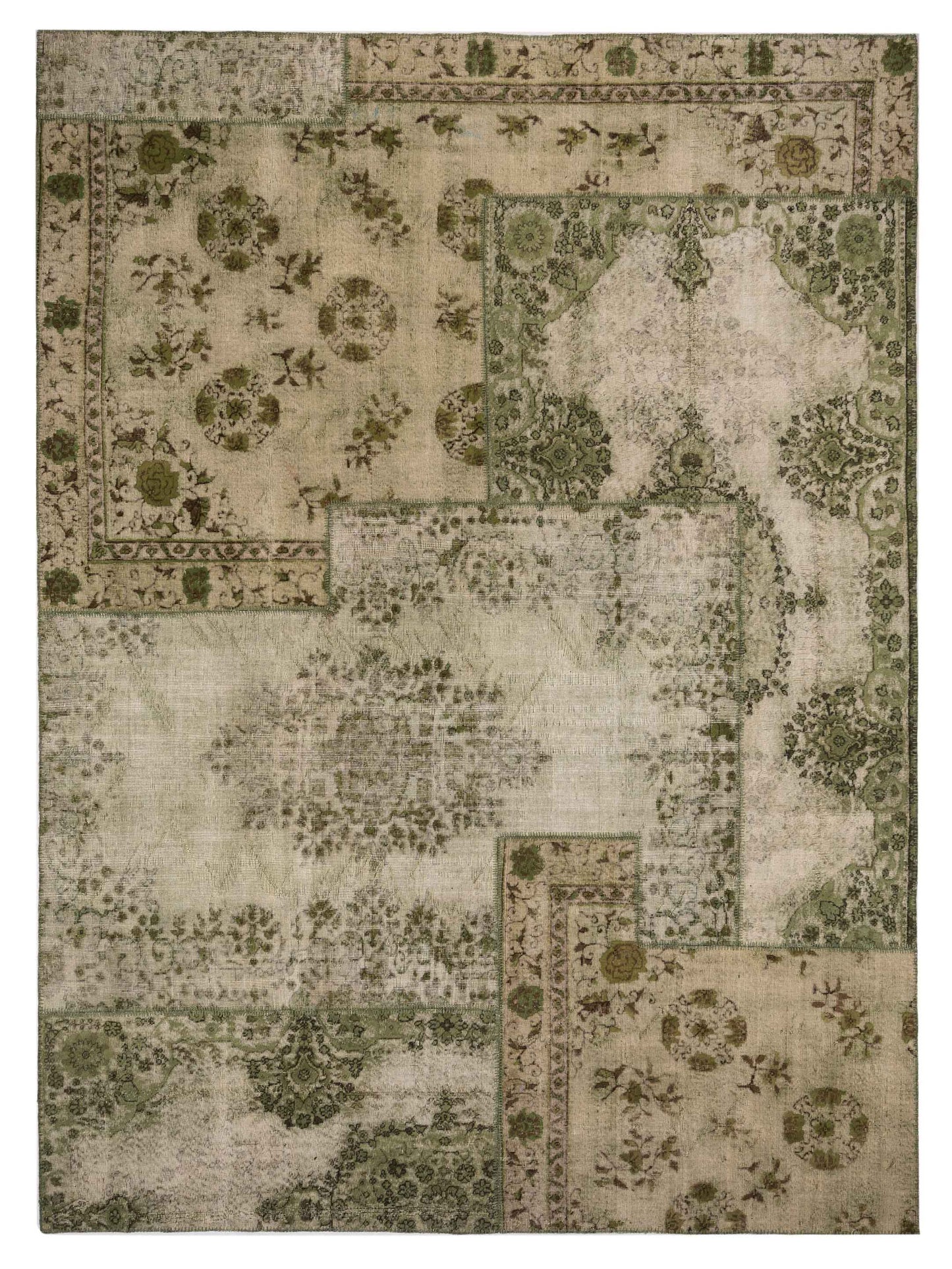 Pasha Turkish Vestige Patchwork Green Contemporary