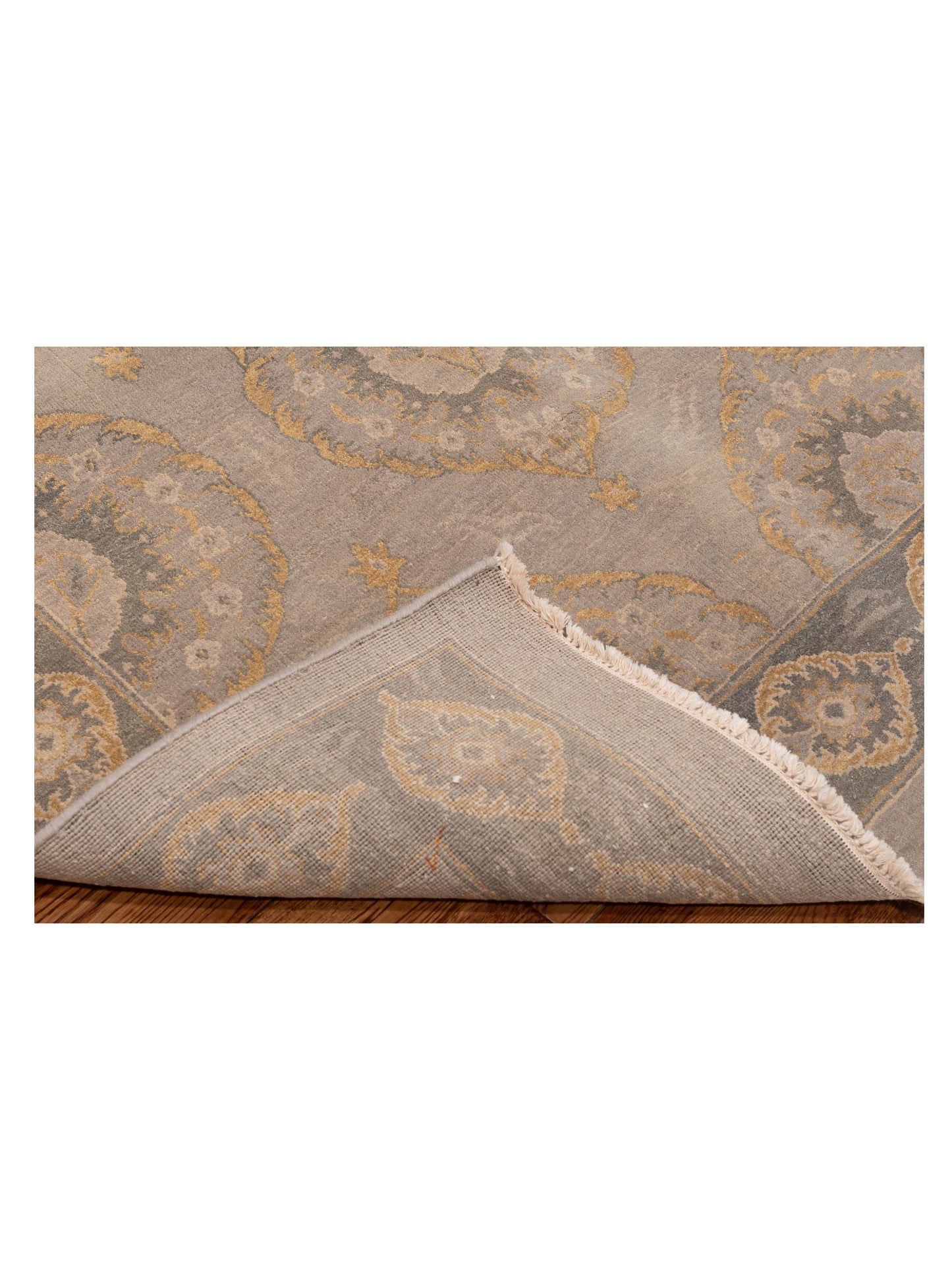 Crown 117056 Silver Green 9x12.3 Hand Knotted Rug
