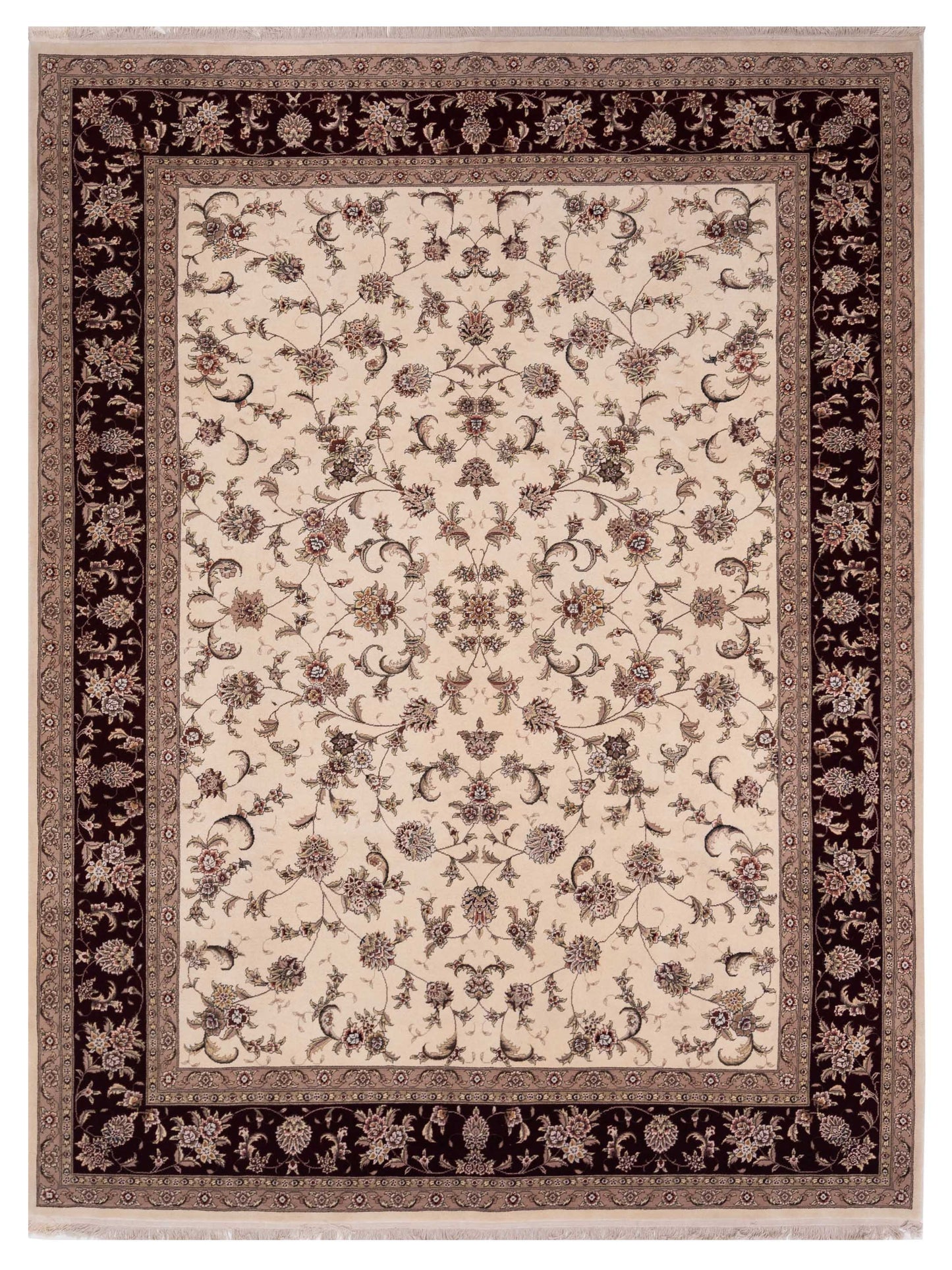 Pasha Magnolia Ivory Red Traditional