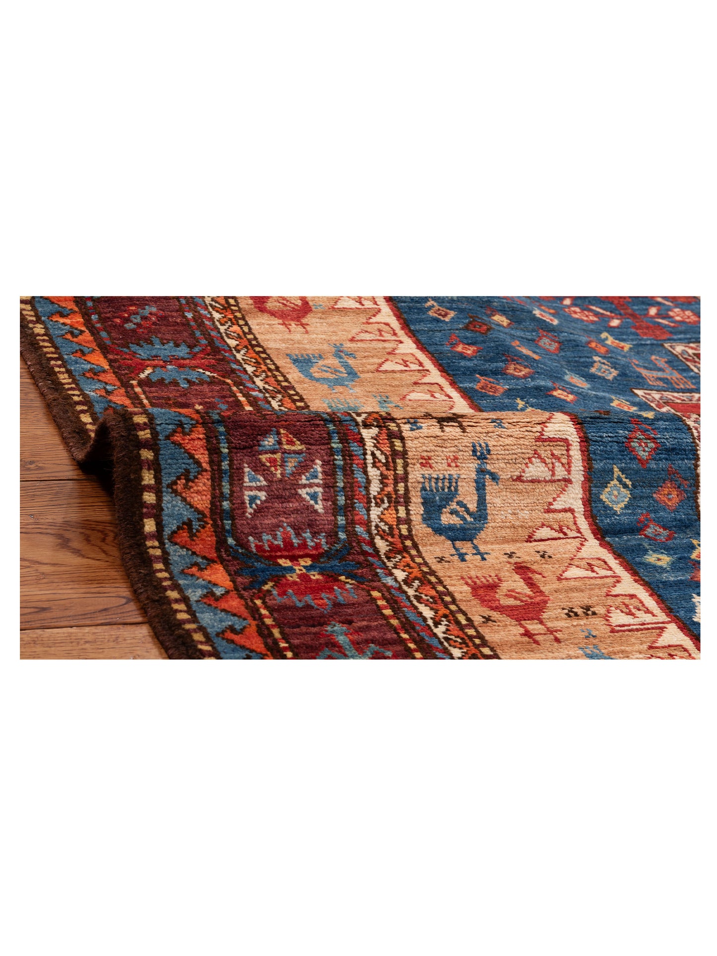 Artisan Kazak 152384 Navy Plum 6.6x8.6 Hand Knotted Rug