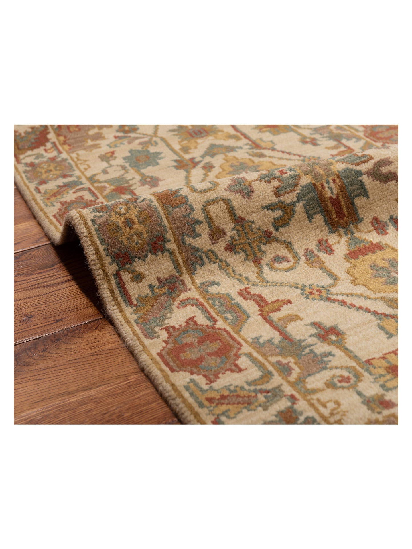 Lilac 103181 Beige Beige 2x4 Hand Knotted Rug