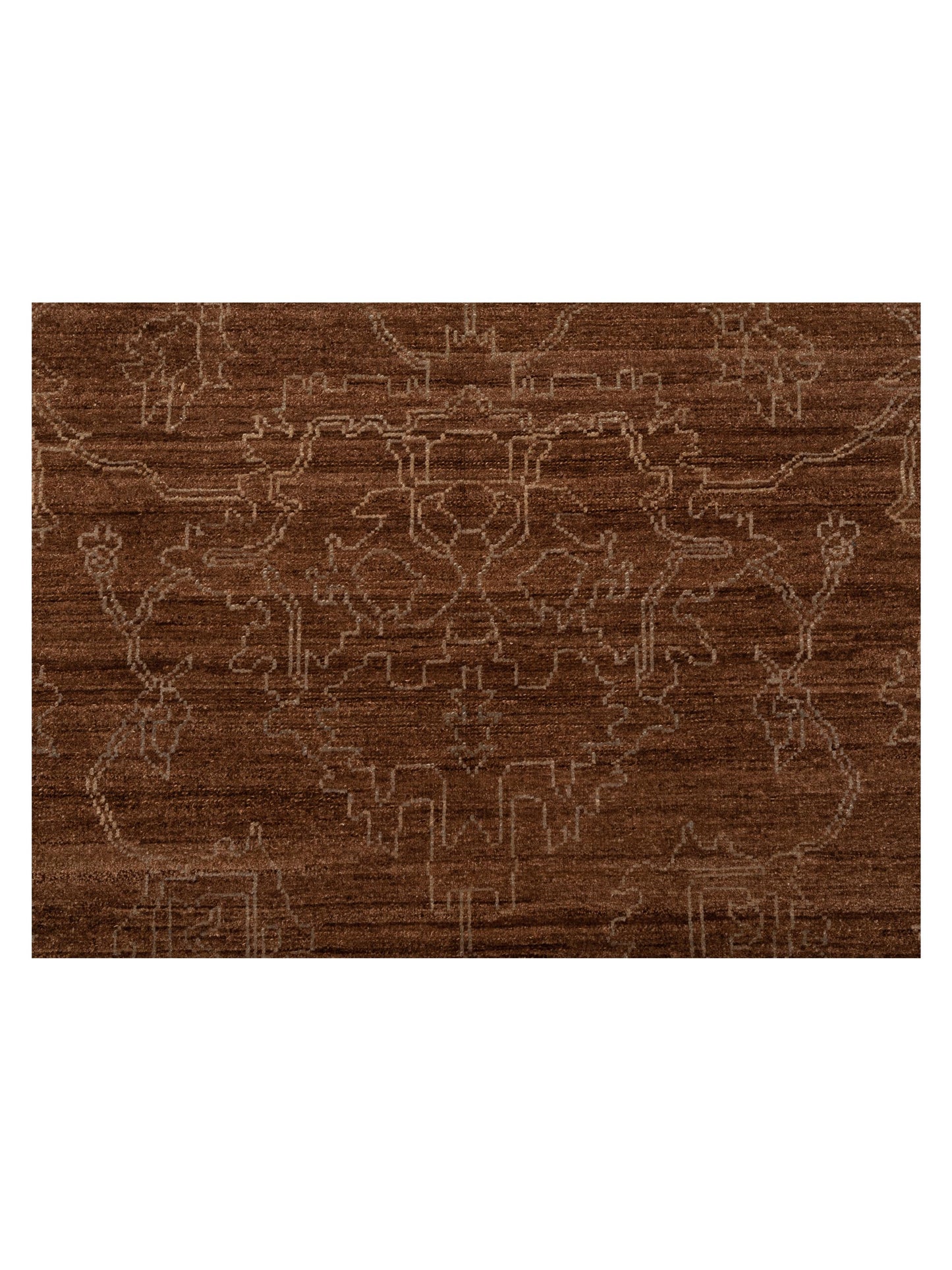 Defne Opal Brown Brown 9x11.10 Hand Knotted Rug