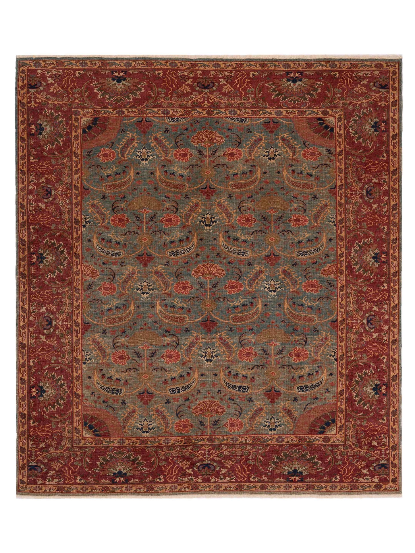 Pasha Antique Loom Blue Rust Traditional