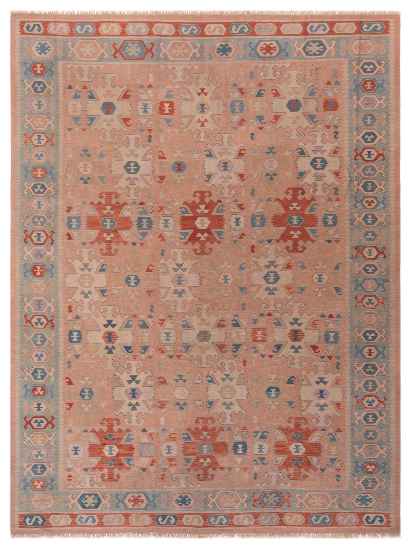 Pasha Transilvanian Kilim Pink Gray Traditional