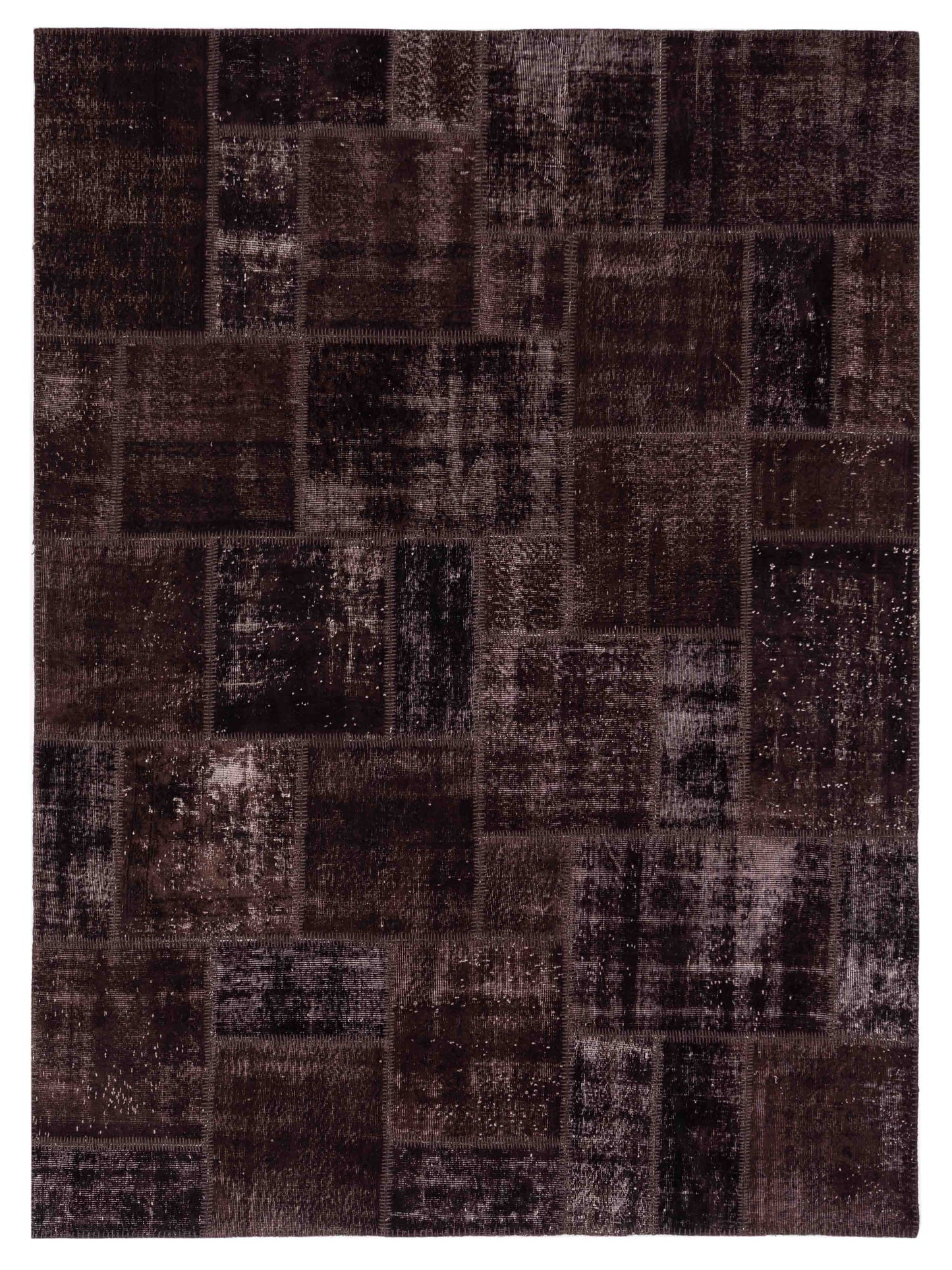 Pasha Turkish Vestige Patchwork Dark Brown Contemporary