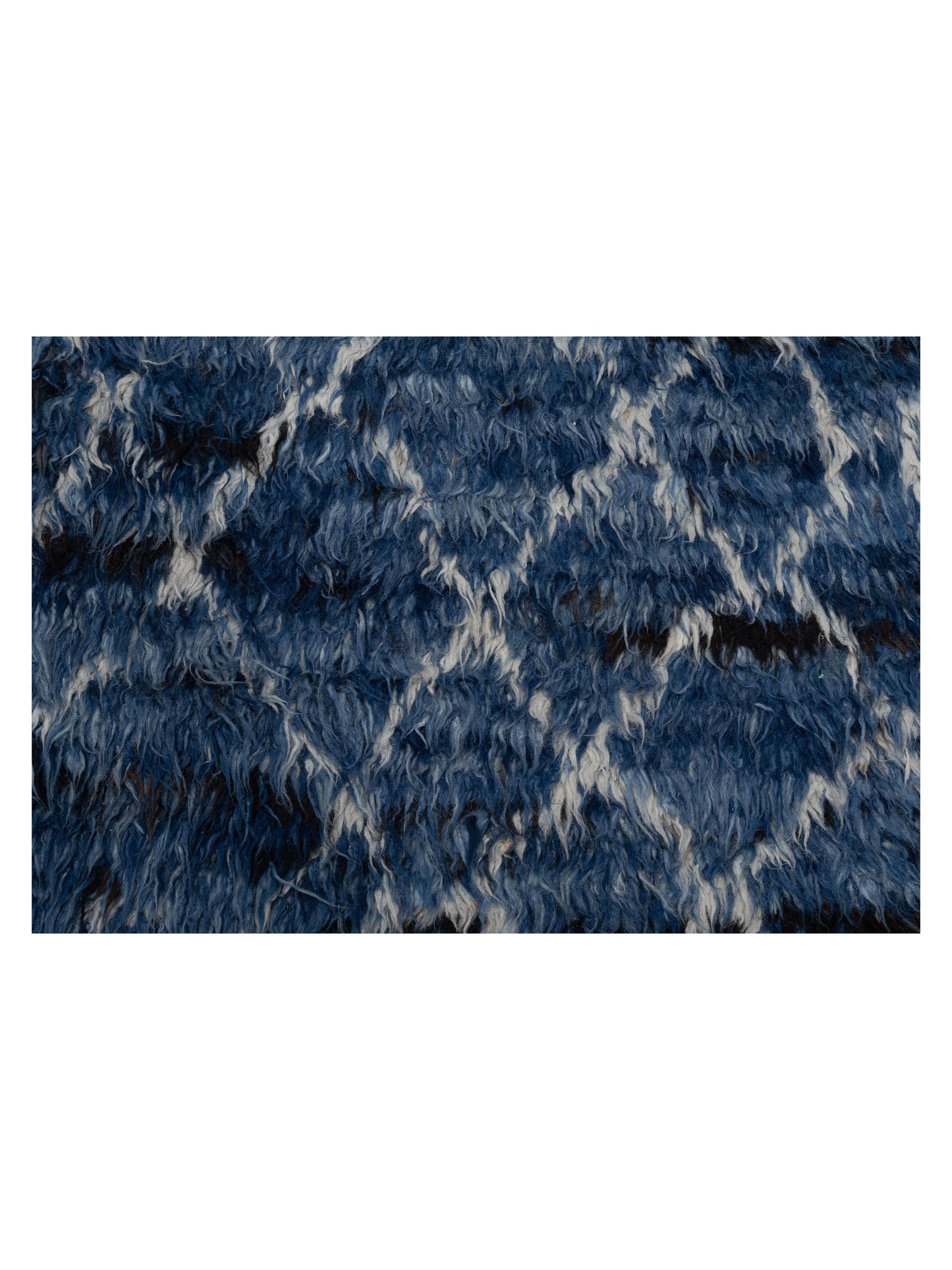 Berber Aspendos Dark Blue Silver 10x14 Hand Knotted Rug