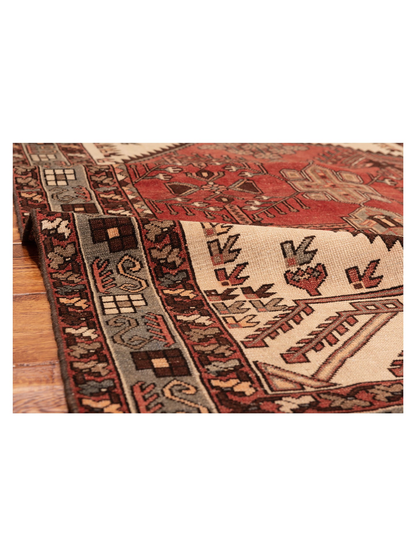 Persian 147680 Red Gray 4.3x6.9 Hand Knotted Rug