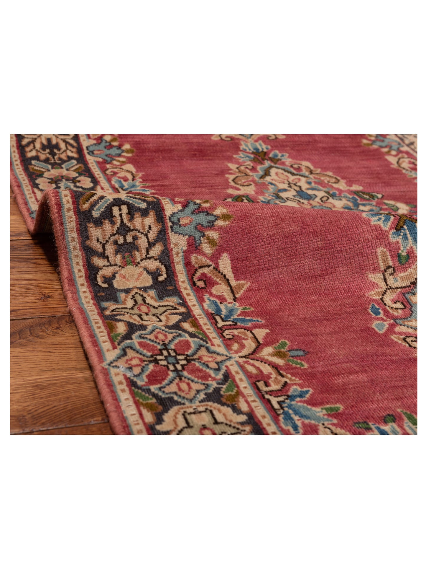 Persian 85783 Pink Brown 2.11x14.2 Hand Knotted Rug