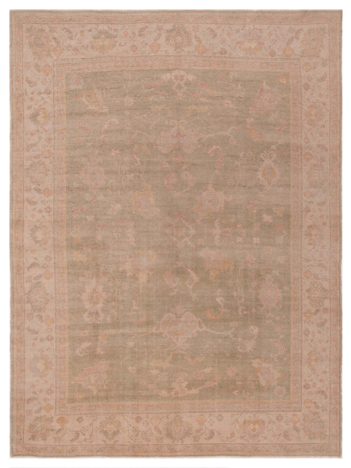 Pasha Anadol Oushak Sage Green Beige Transitional