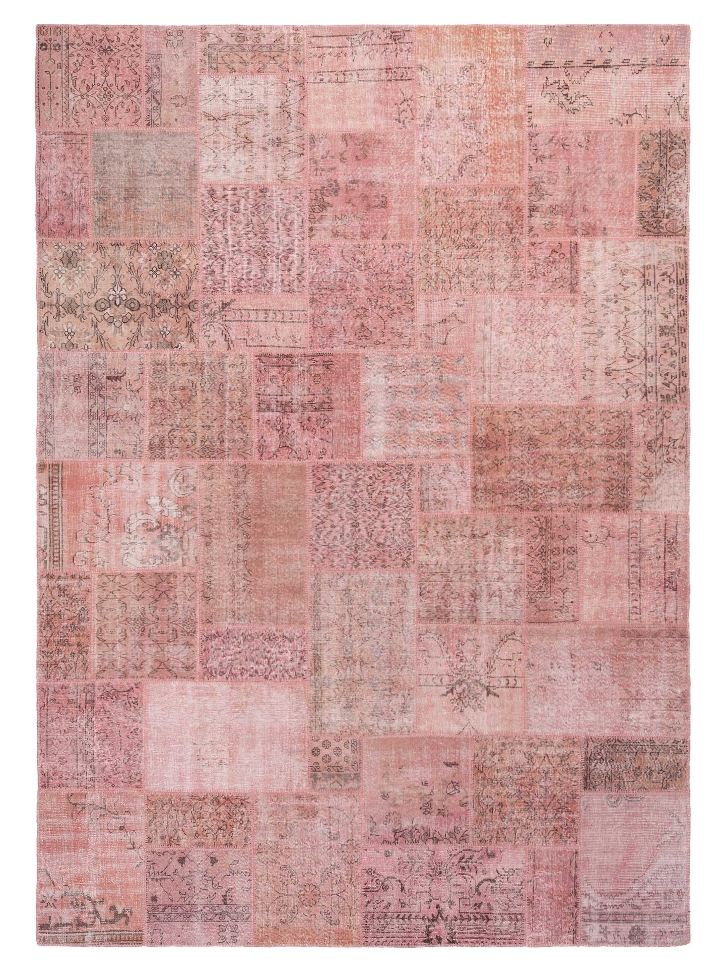 Pasha Turkish Vestige Patchwork Pink Contemporary