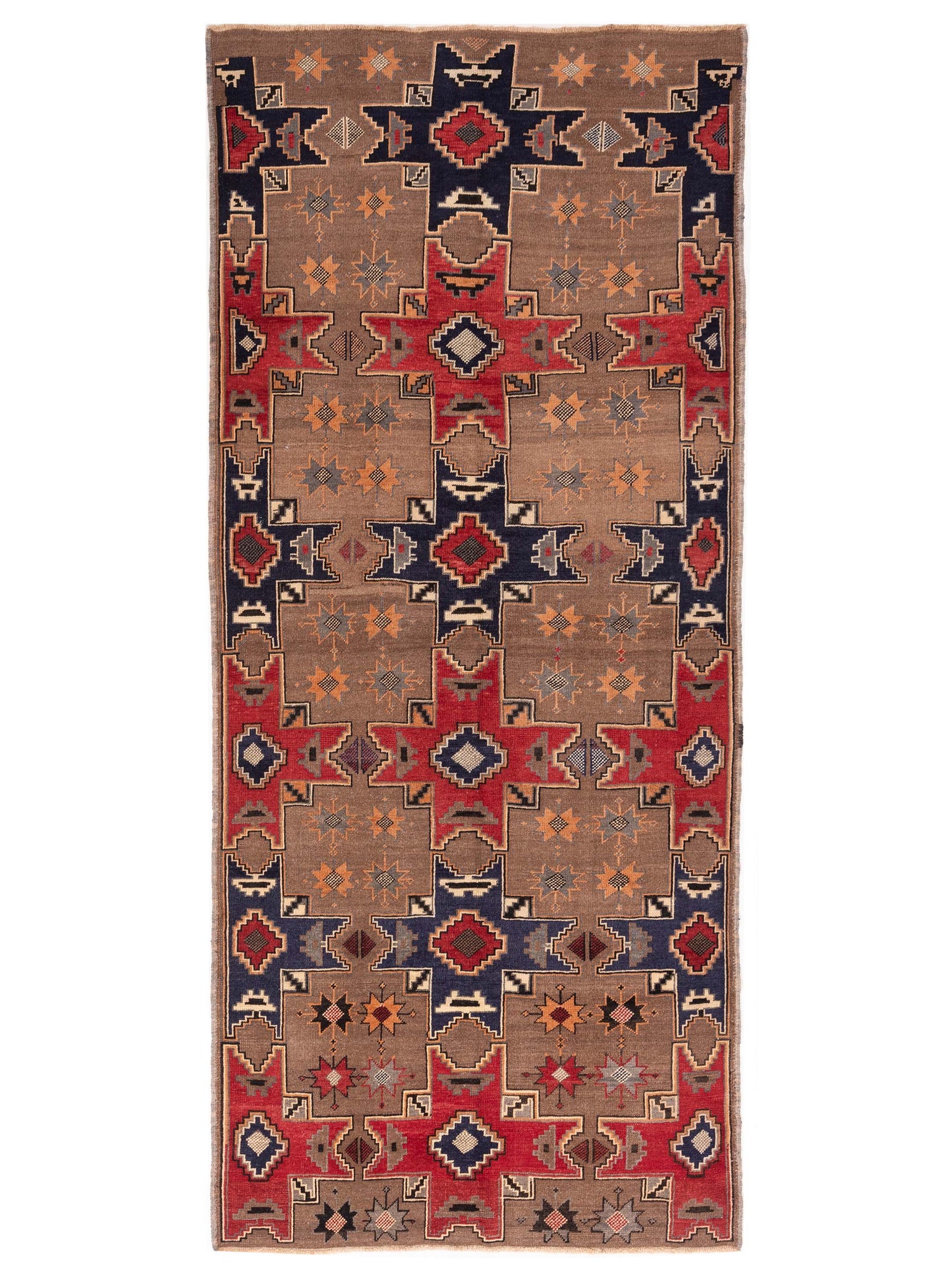 Pasha Old Anatolian Brown Navy Contemporary