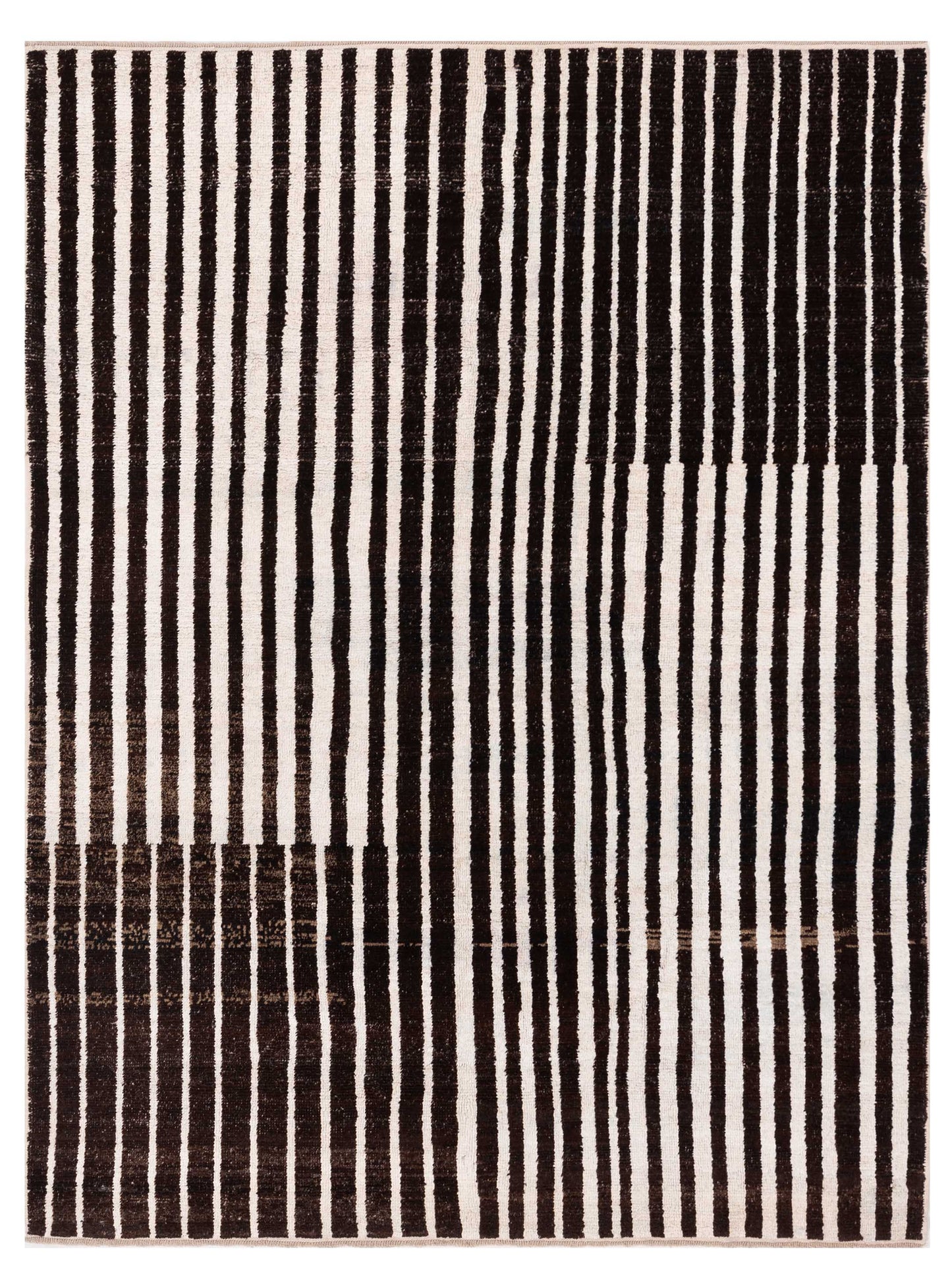 Pasha Atlas Dark Brown Ivory Contemporary