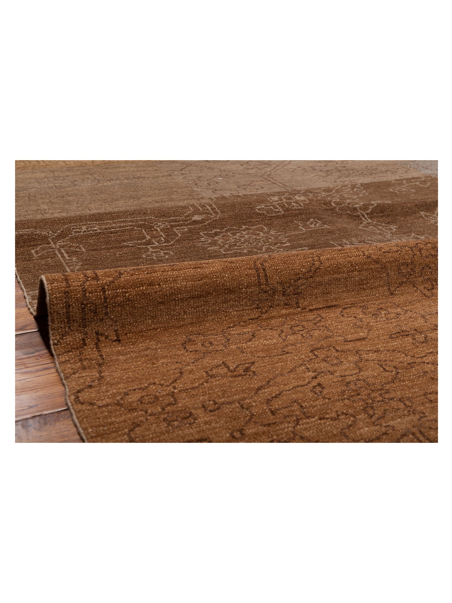 Defne Amethyste Silver Brown 8x9.10 Hand Knotted Rug