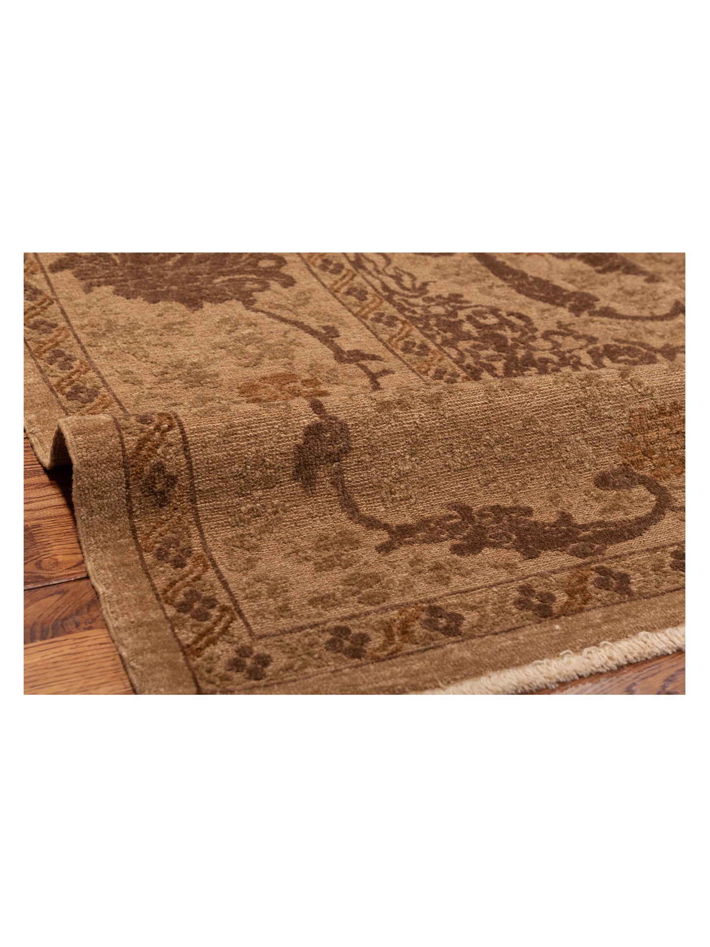 Defne Orchid Brown Brown 9.4x11.8 Hand Knotted Rug