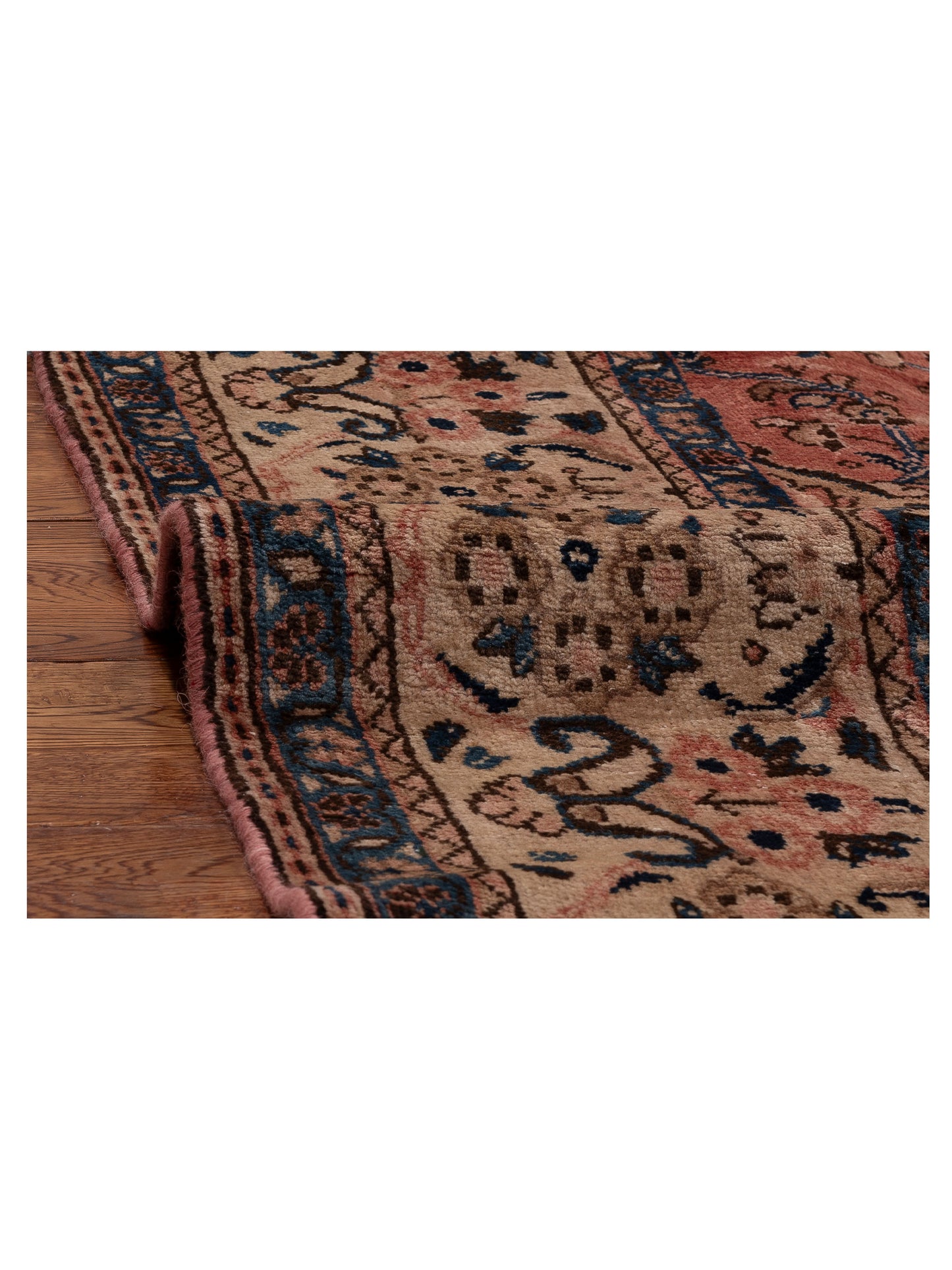Persian 154398 Rust Ivory 9.3x12.7 Hand Knotted Rug