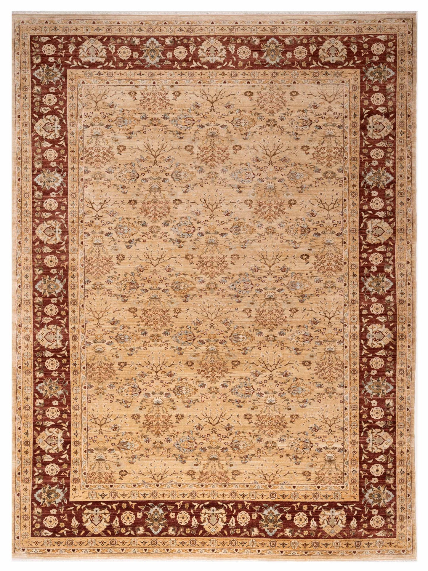 Pasha Narin Gold Burgundy Traditional