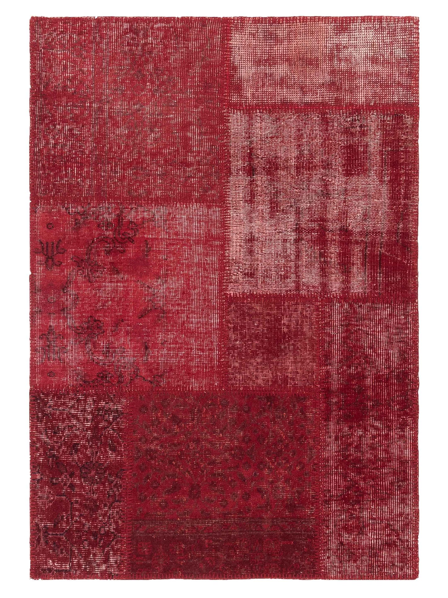 Pasha Turkish Vestige Patchwork Red Contemporary