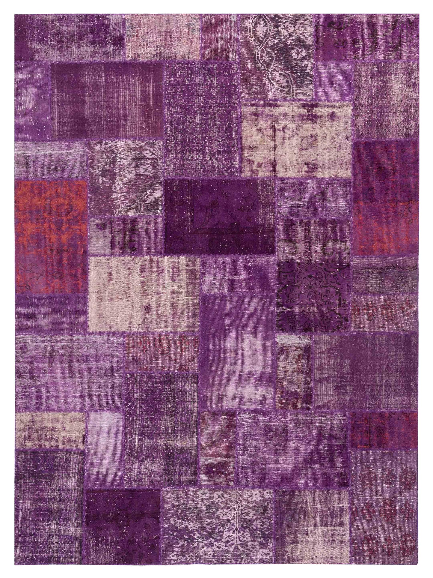 Pasha Turkish Vestige Patchwork Purple Contemporary